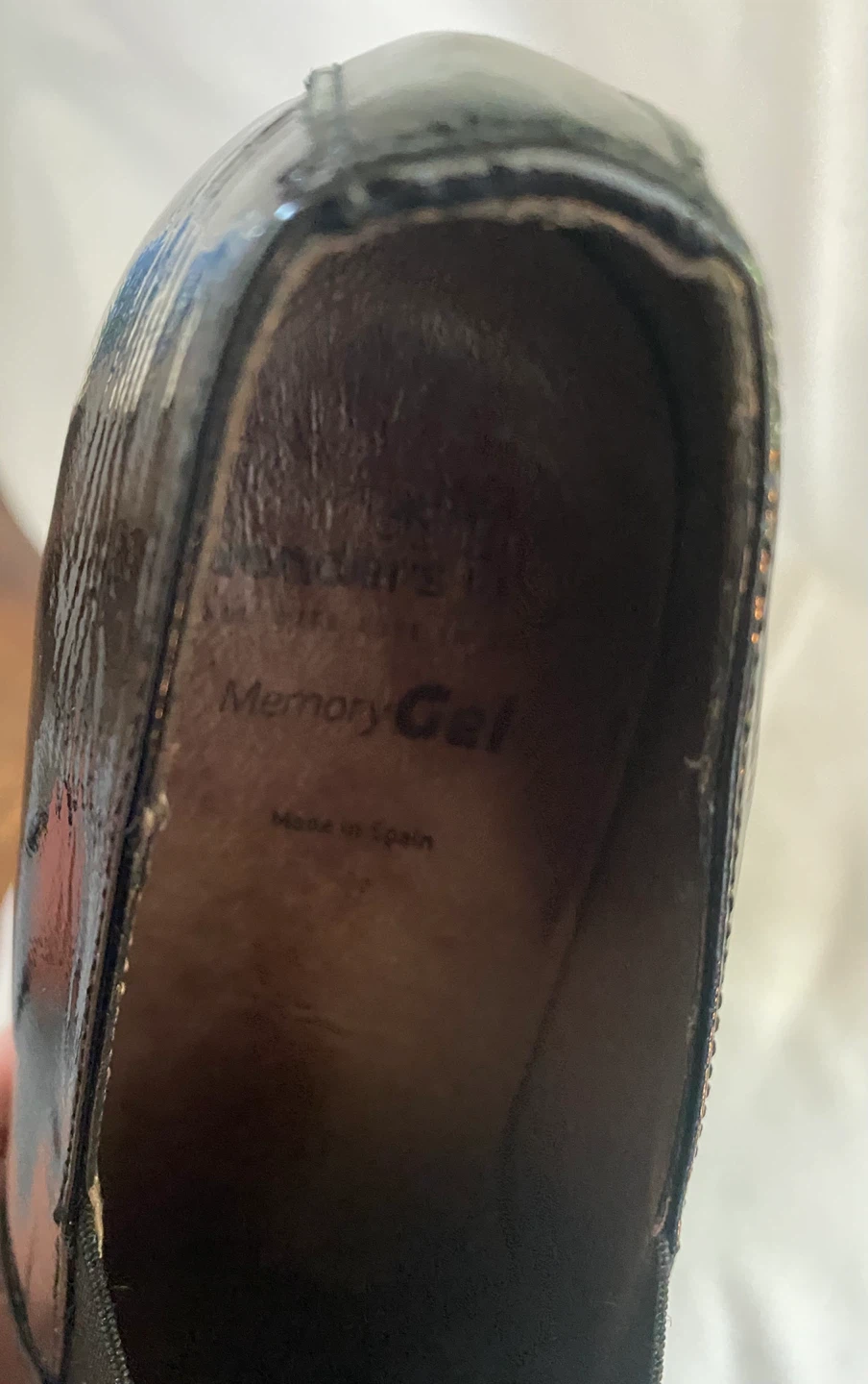 Wonders Black Patent Wedge Loafers, Size 8 - photo 5