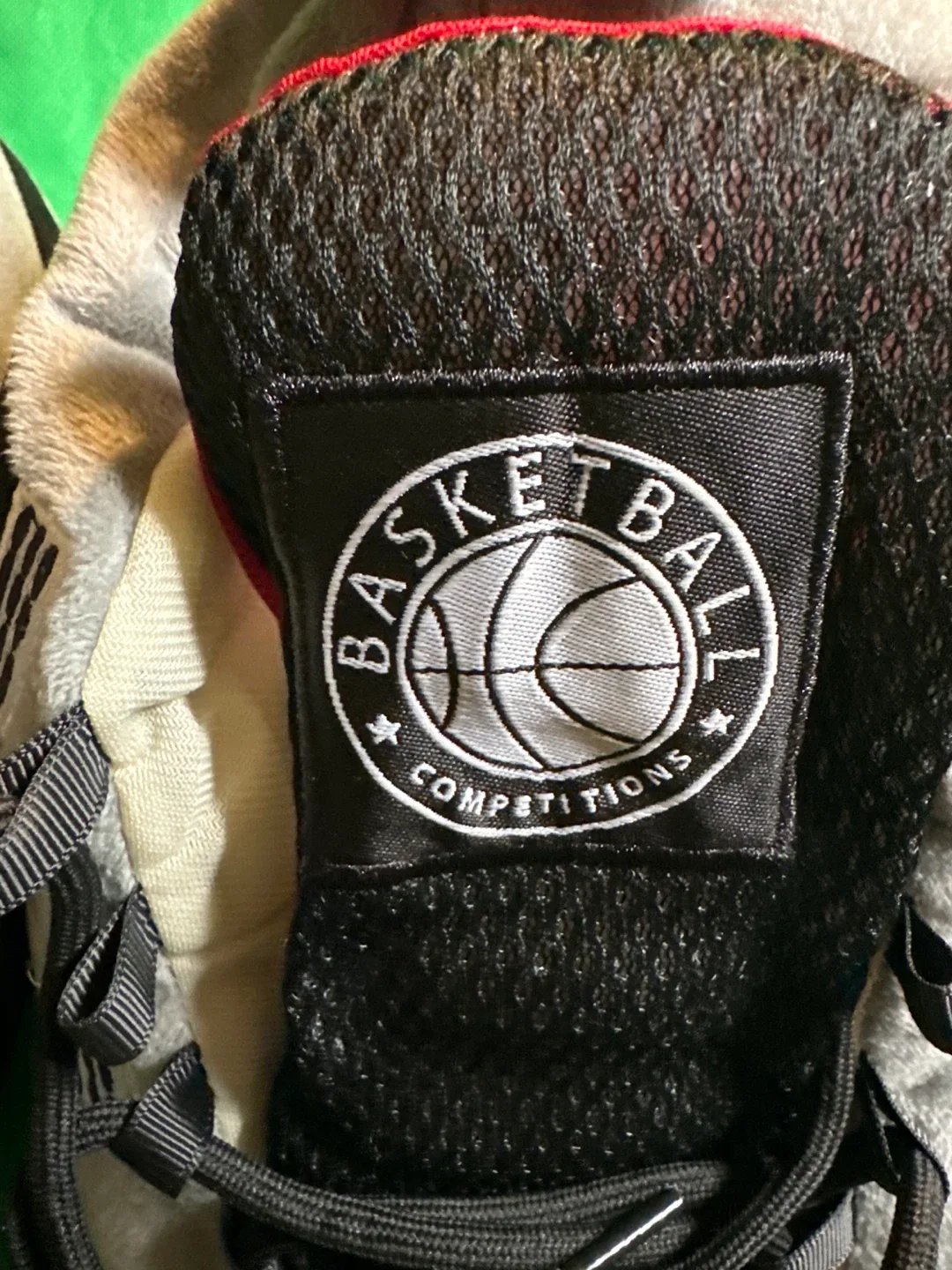 Grey Basketball Themed Plush Slippers - photo 3