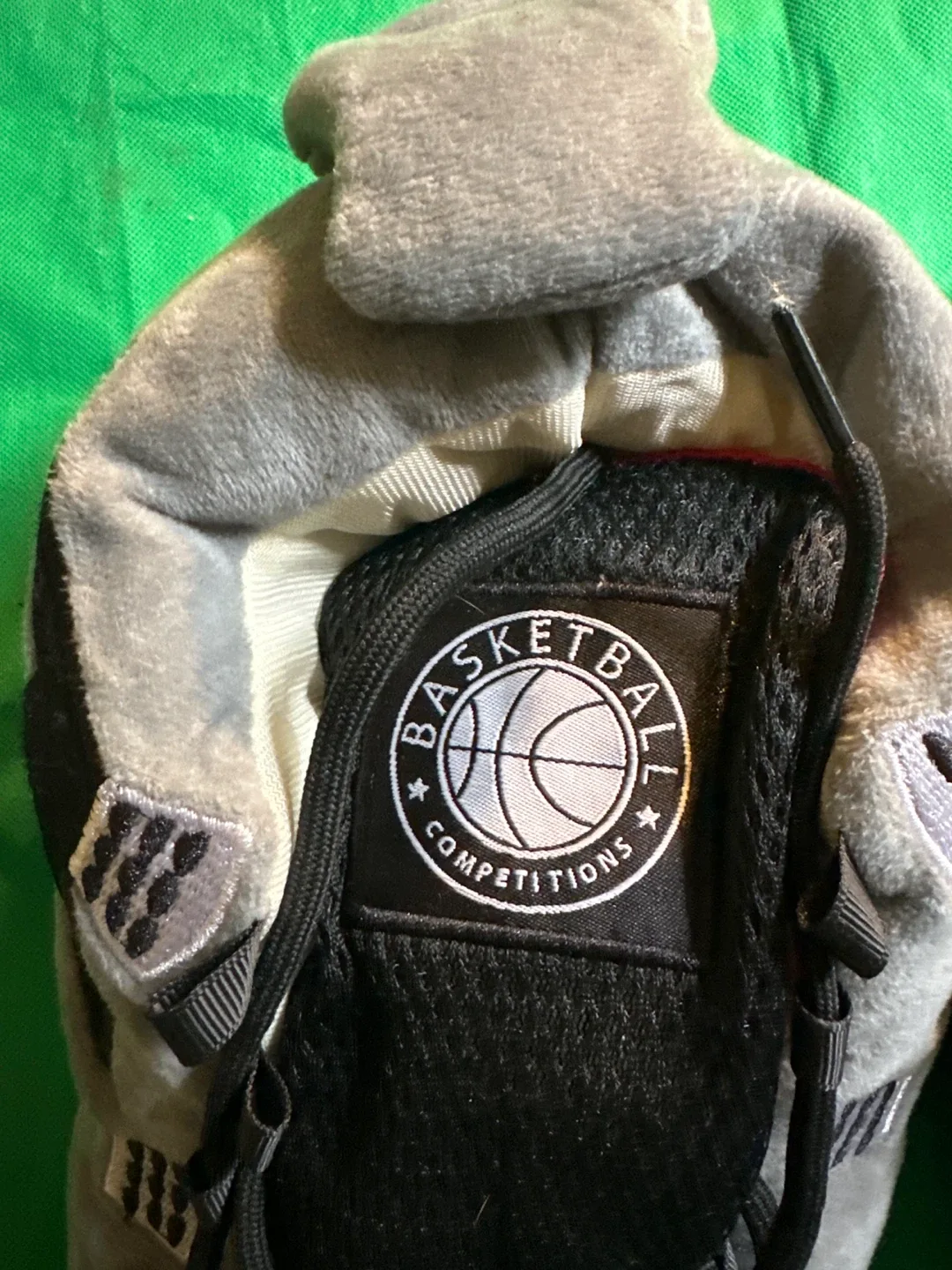 Grey Basketball Themed Plush Slippers - photo 2