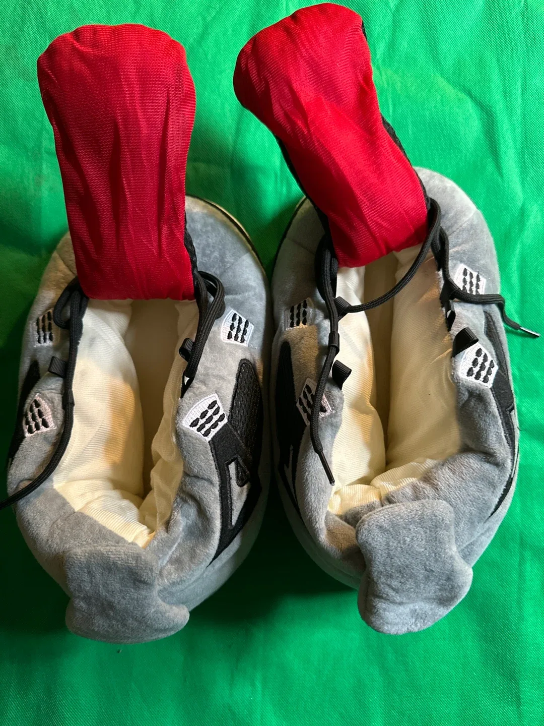 Grey Basketball Themed Plush Slippers - photo 5