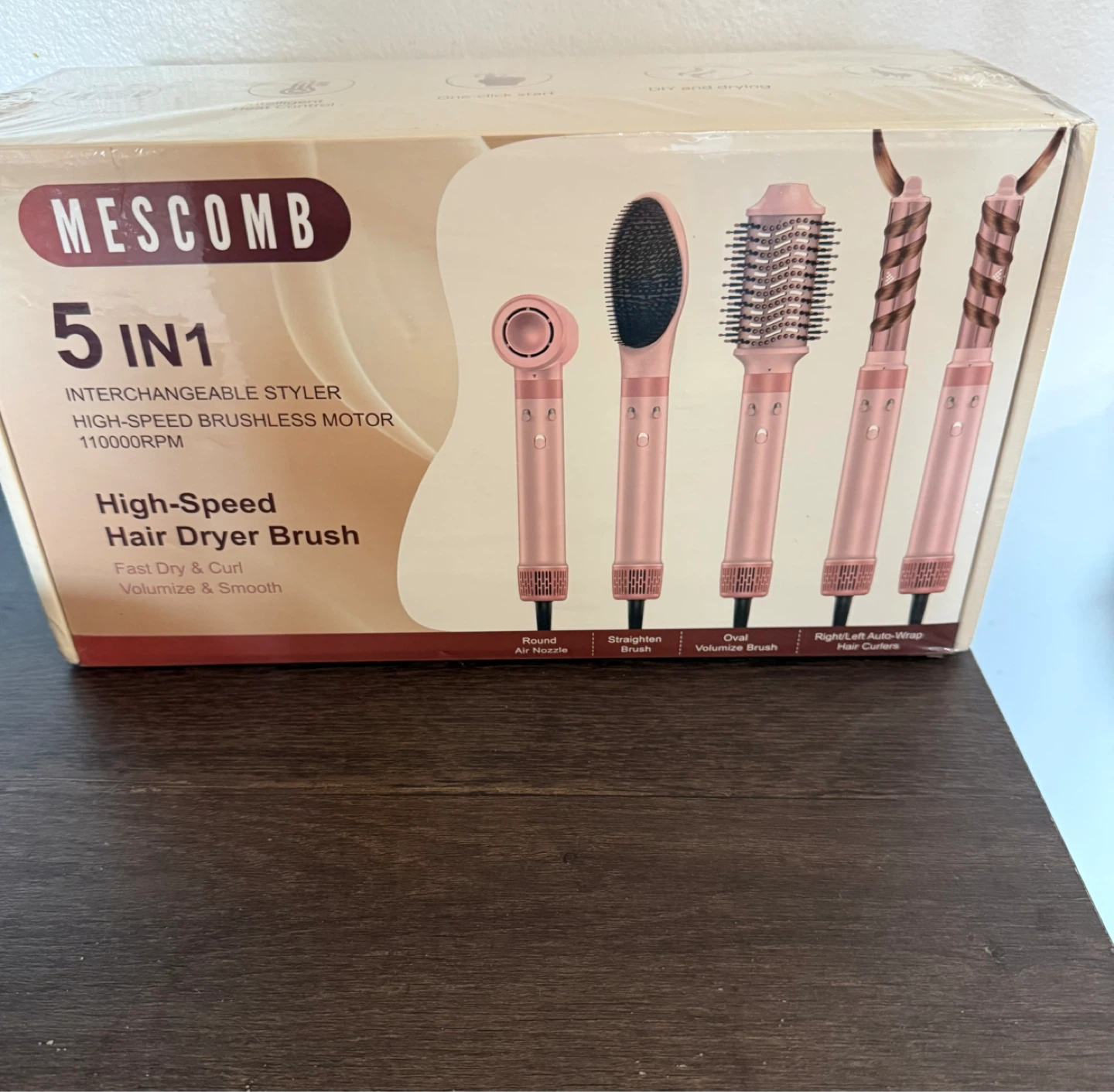 5-in-1 Interchangeable Styler High-Speed Hair Dryer Brush