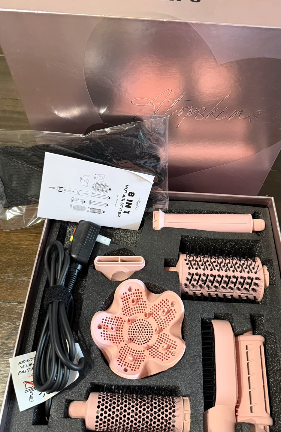 8-in-1 Hot Air Styler Brush & Air Curler Set