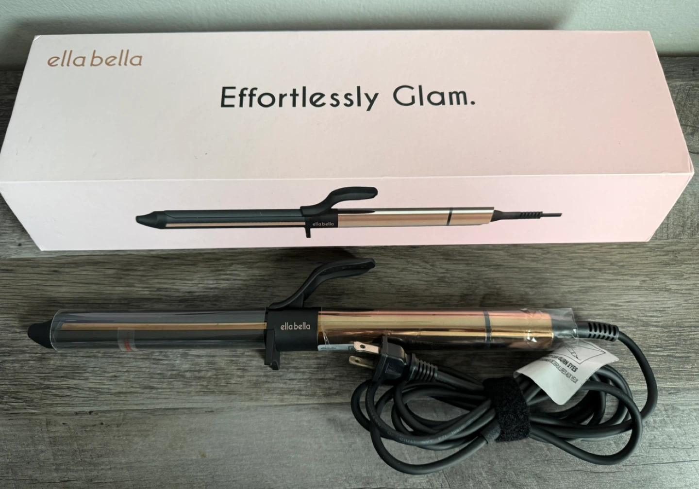 ELLA BELLA 1 Inch Curling Iron - Black/Gold