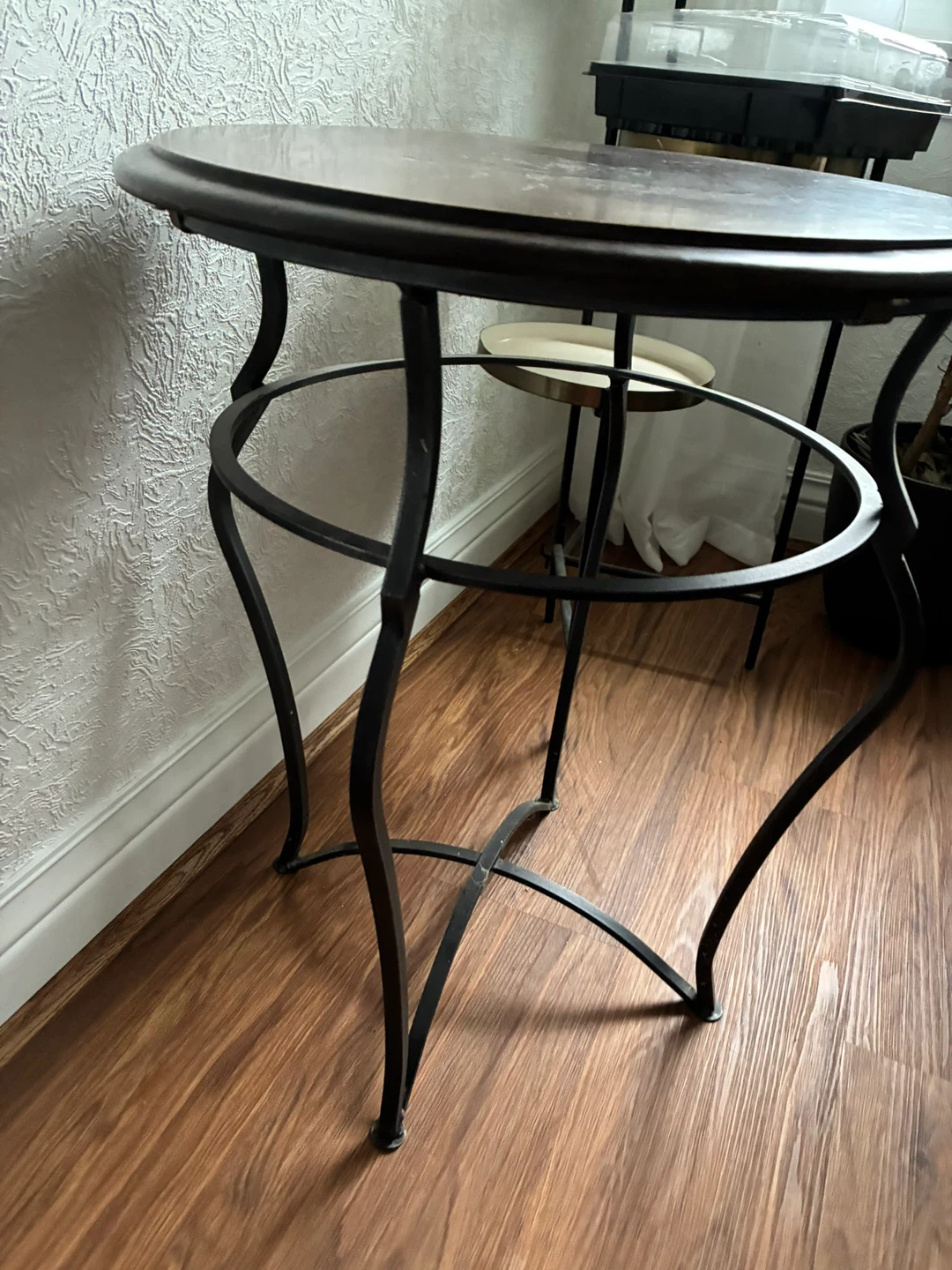 Round Bistro Table with Metal Base - photo 2