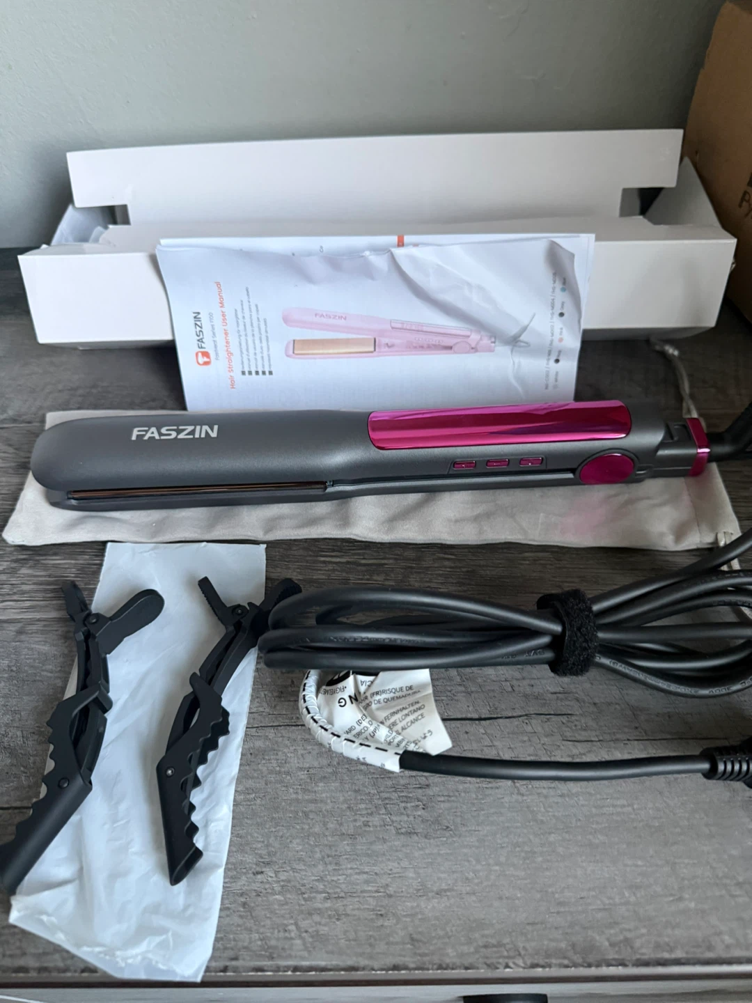 Faszin Hair Straightener Pink 1.18 Inch