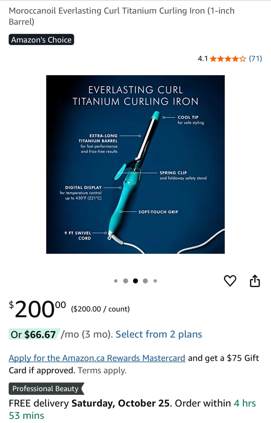 Moroccanoil Everlasting Curl Titanium Curling Iron 1-inch - photo 4
