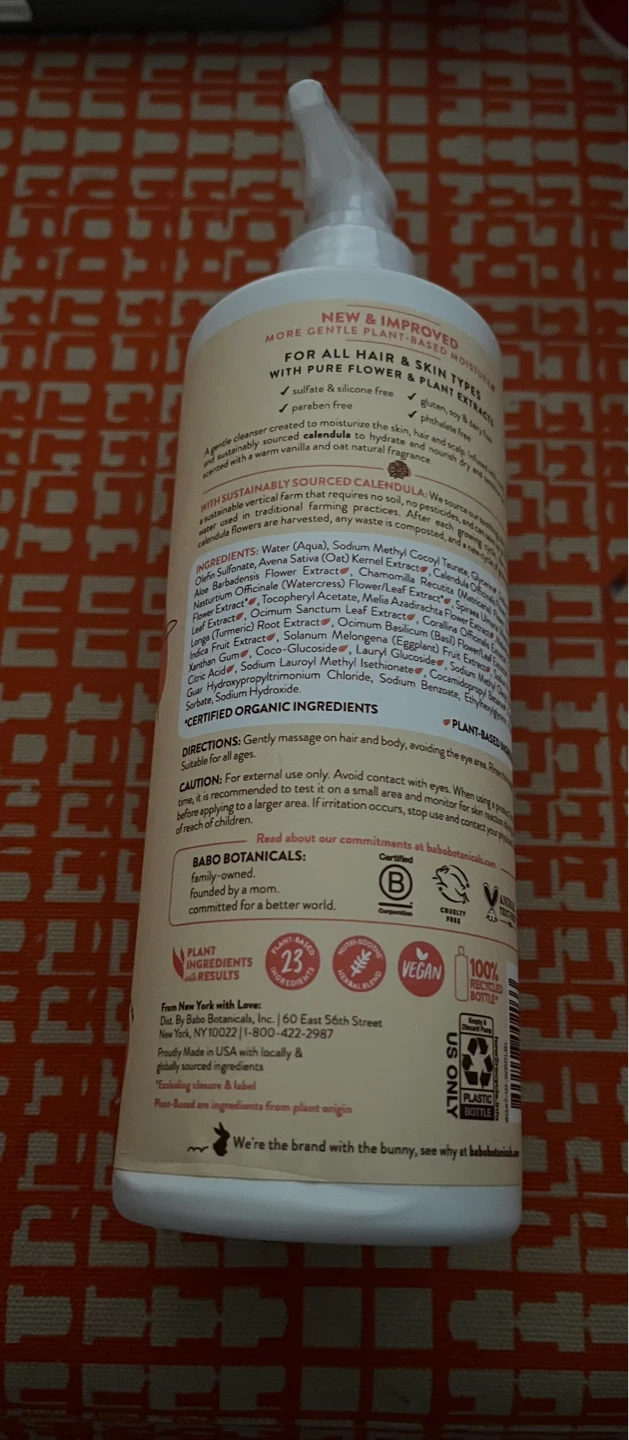 Babo Botanicals Moisturizing Oat & Calendula - photo 2