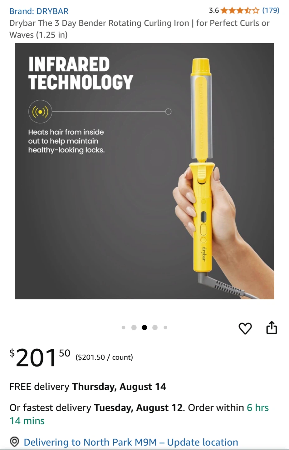 Drybar The 3-Day Bender Rotating Curling Iron 1.25" Barrel - photo 4