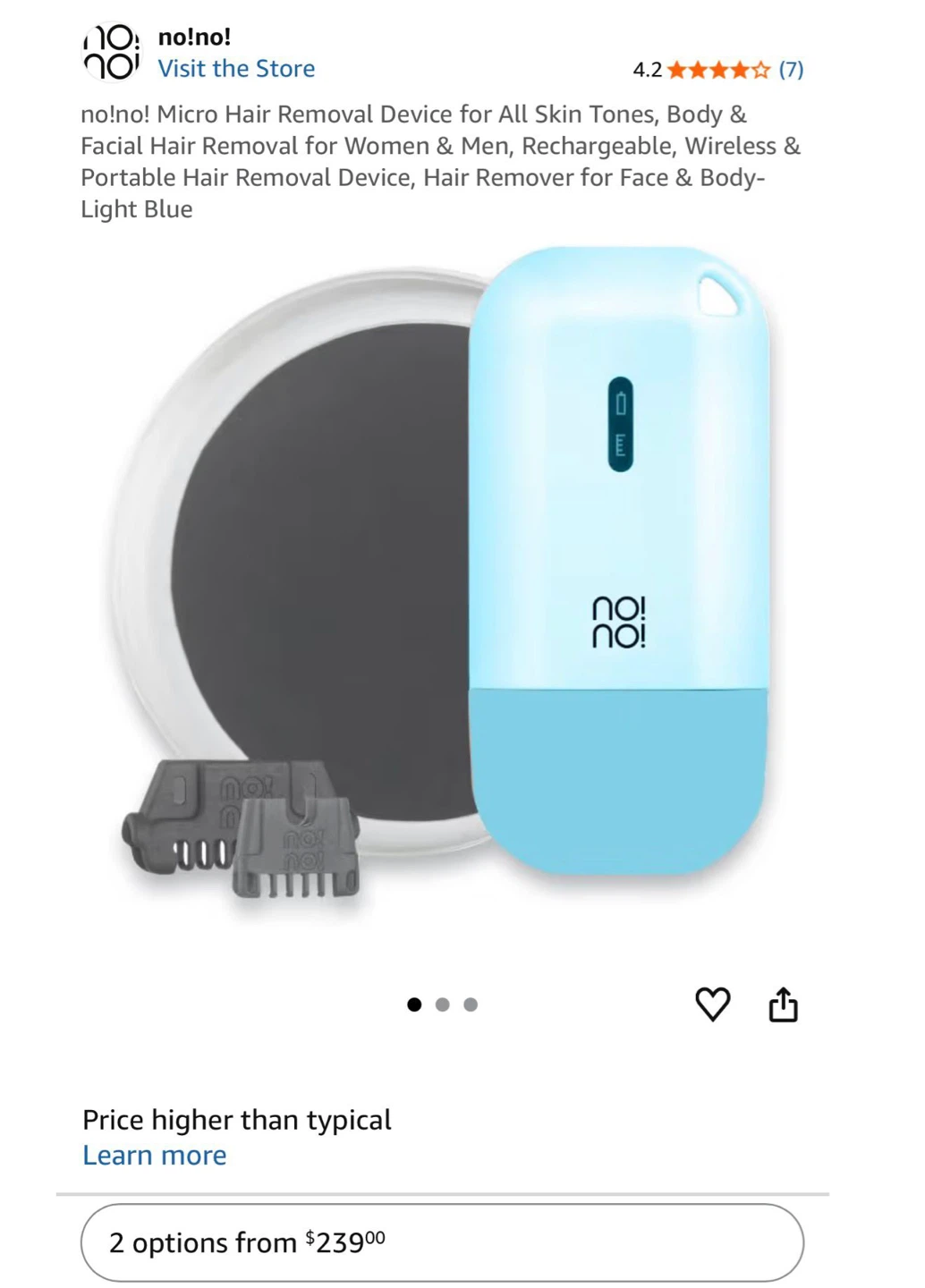 no!no! Micro Hair Removal Device - Light Pink - photo 4