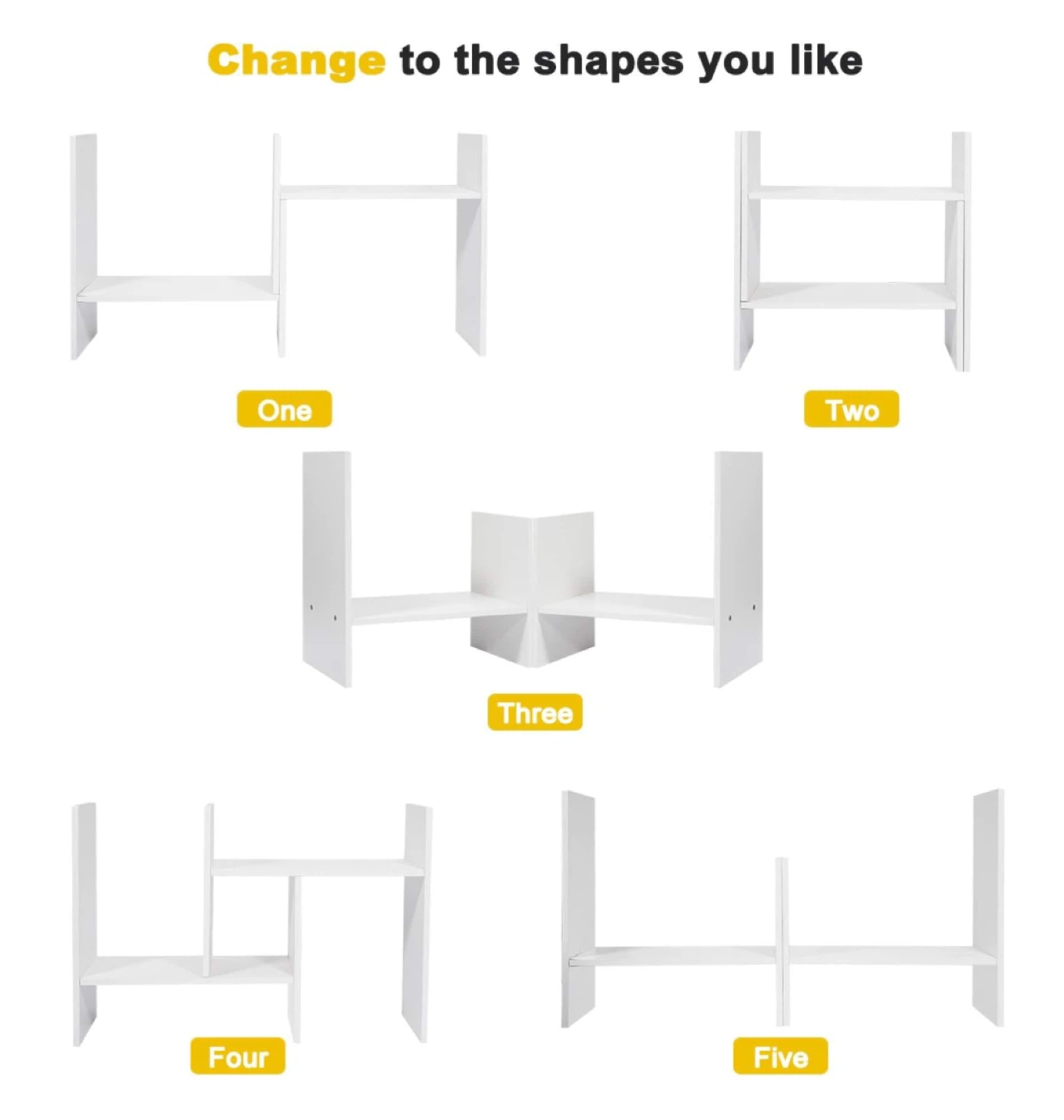 Adjustable White Desk Shelf / Organiser - photo 5