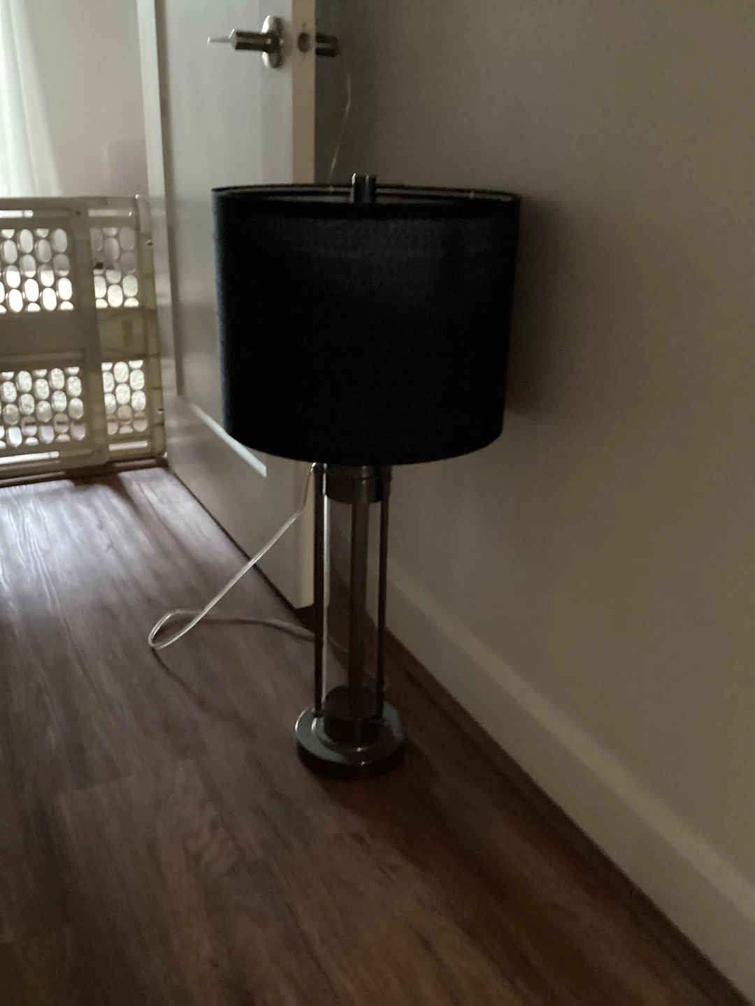 Black Drum Shade Table Lamp - photo 2