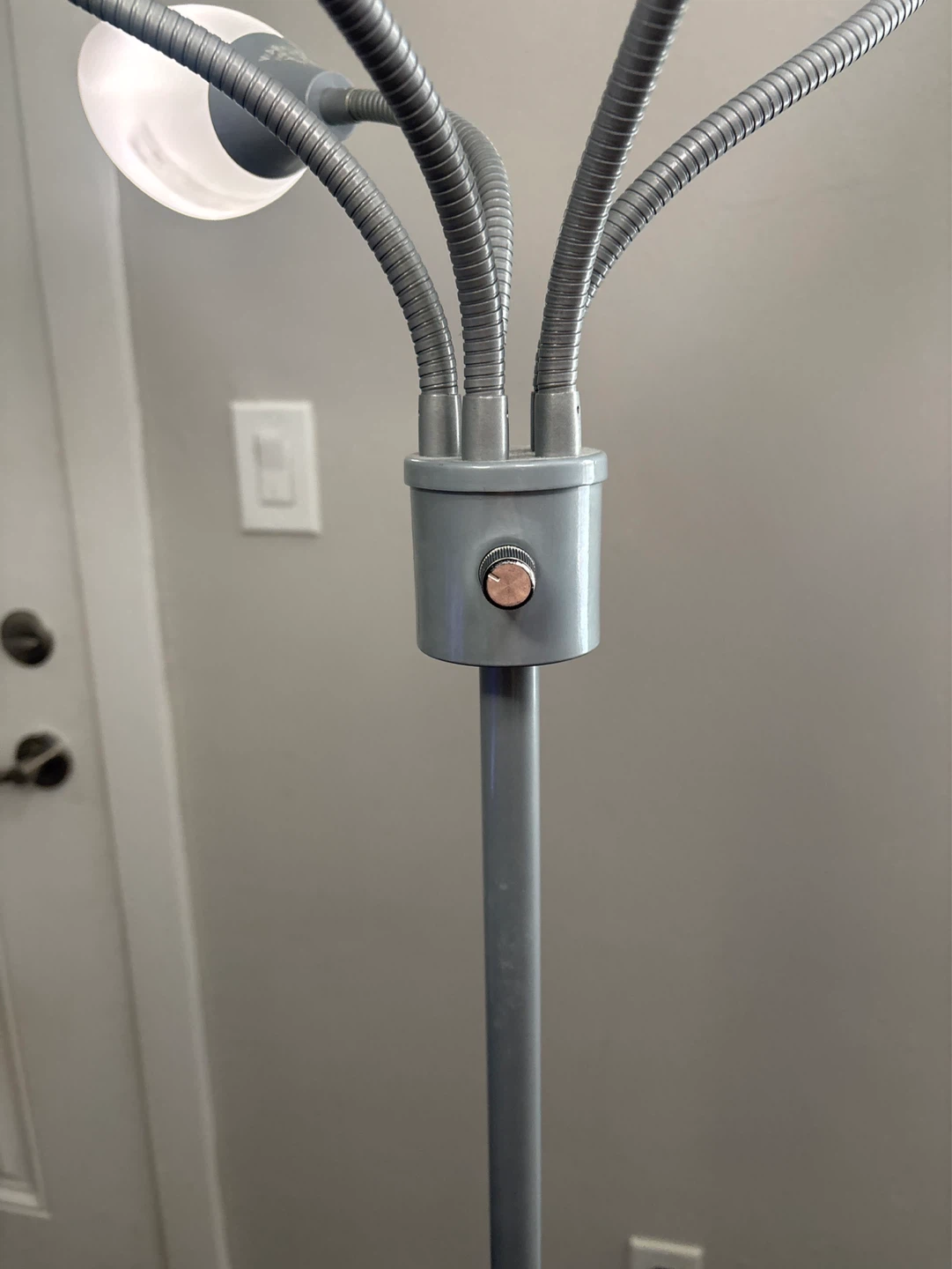 Grey Floor Lamp with 5 Adjustable Gooseneck Lights - photo 3