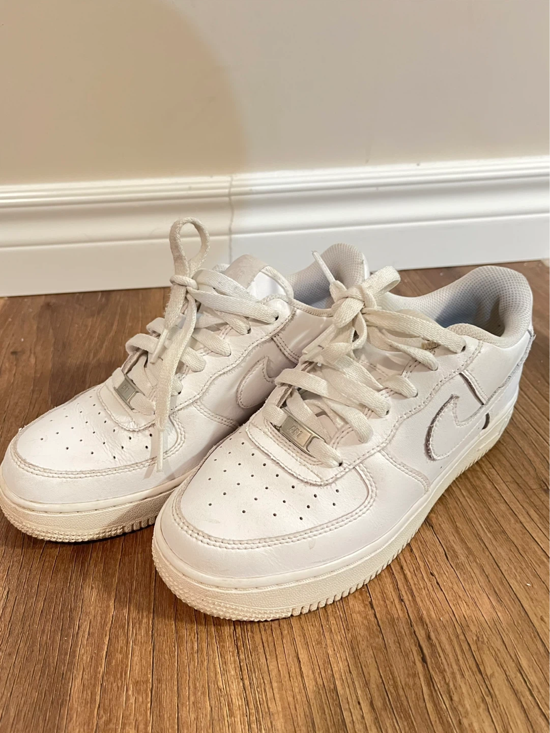 Nike Air Force 1  - White, Size 5.5Y