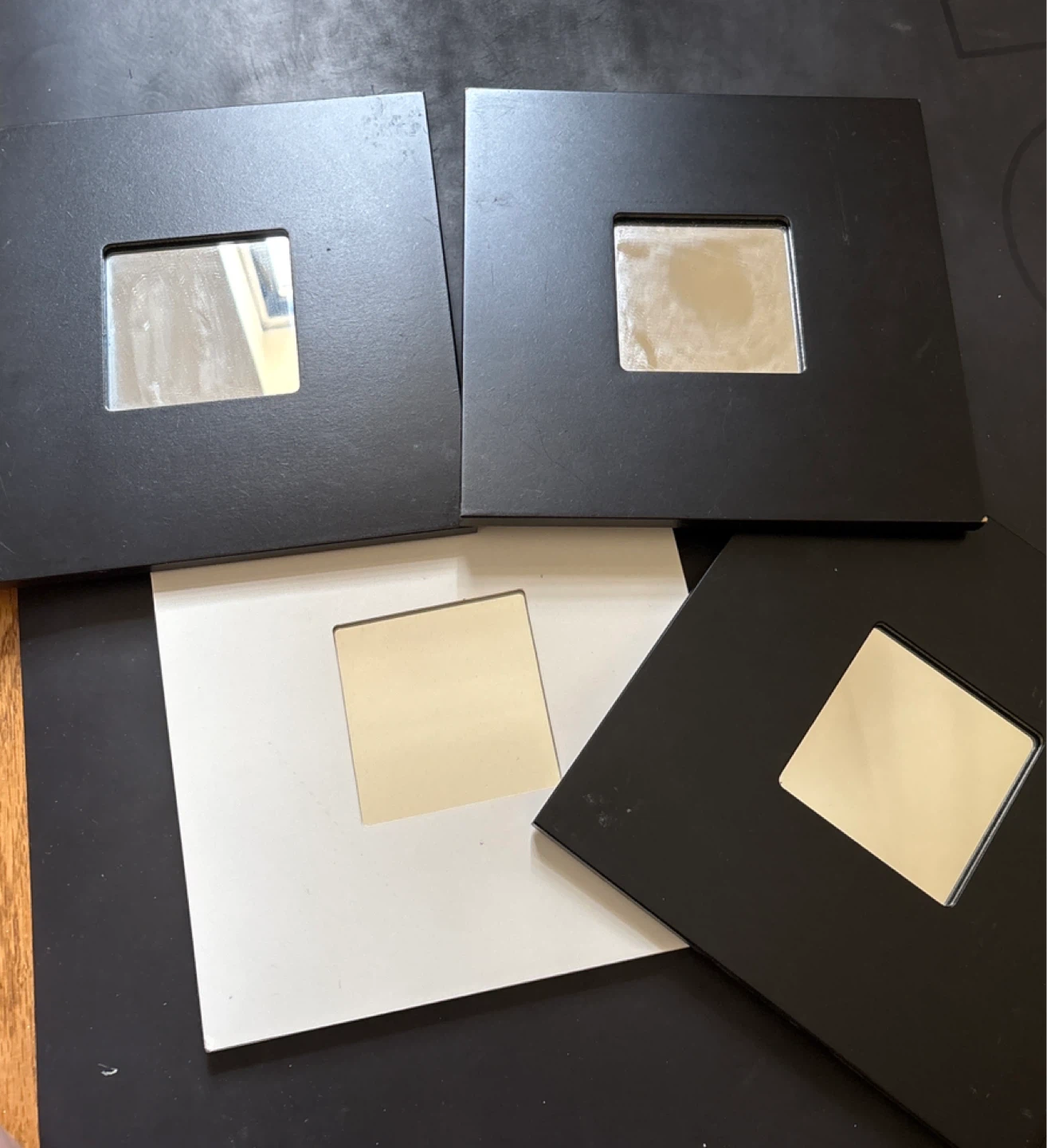 Four IKEA Malma mirror frames 10”x10”. 3 black 1 white - photo 3