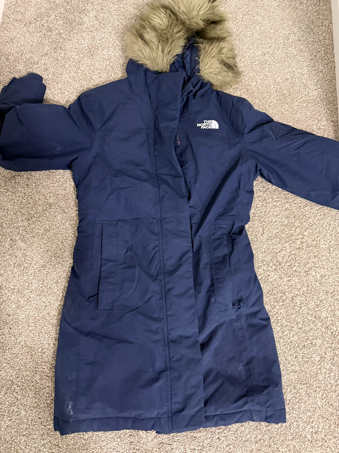 The North Face Navy Blue with Faux Fur Hood - photo 2