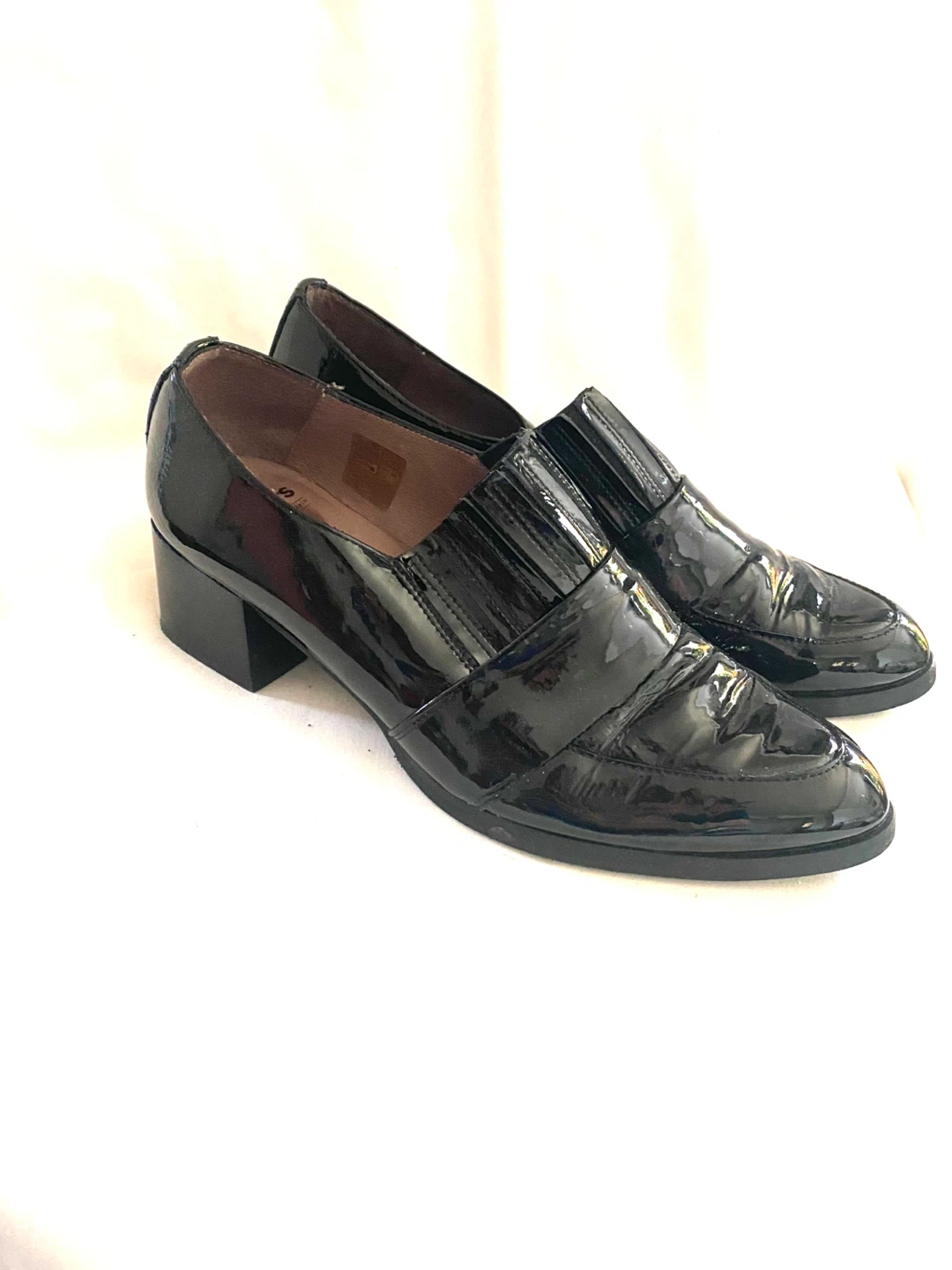 Wonders Black Patent Loafers, Size 8 - photo 5