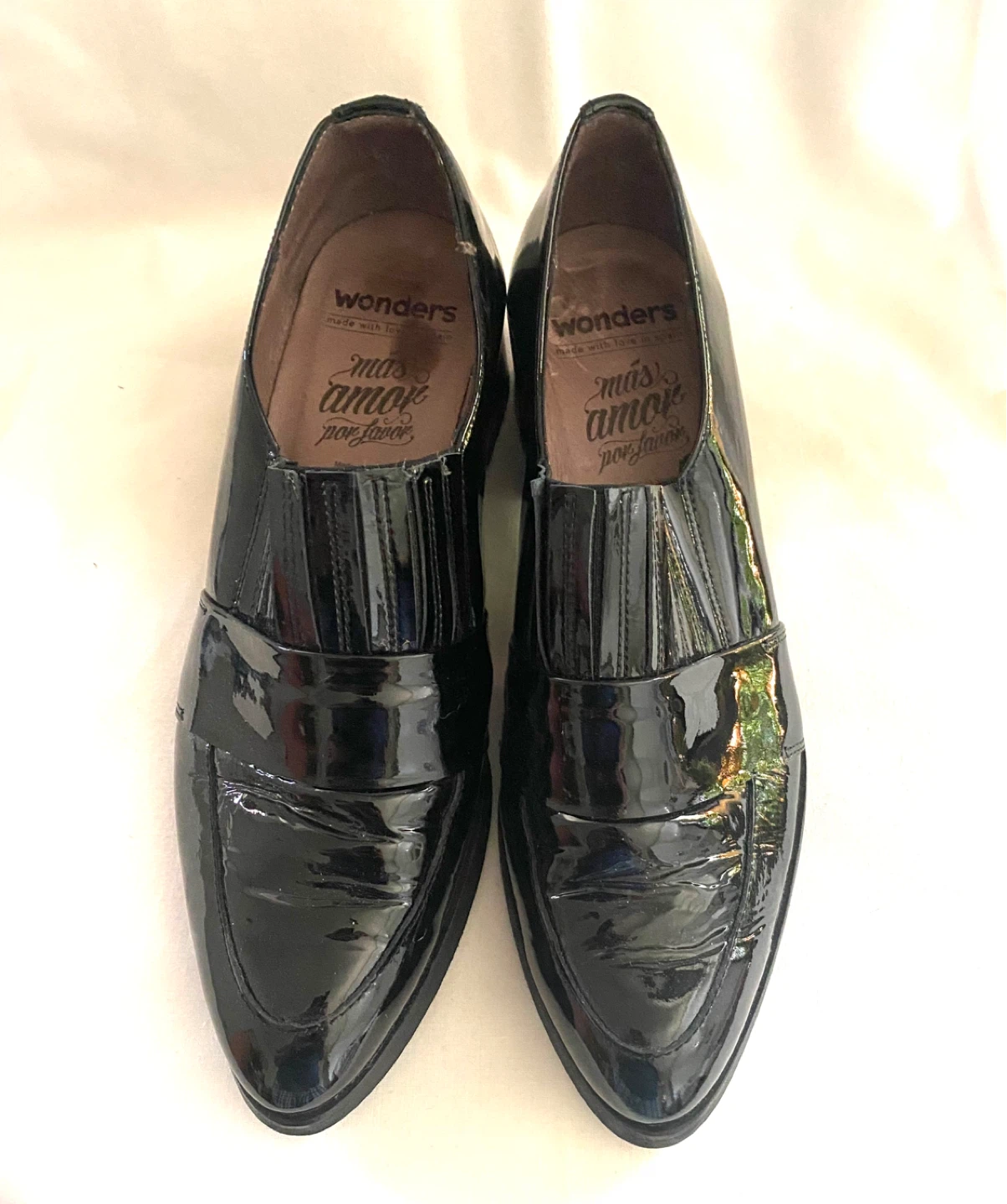 Wonders Black Patent Loafers, Size 8 - photo 3