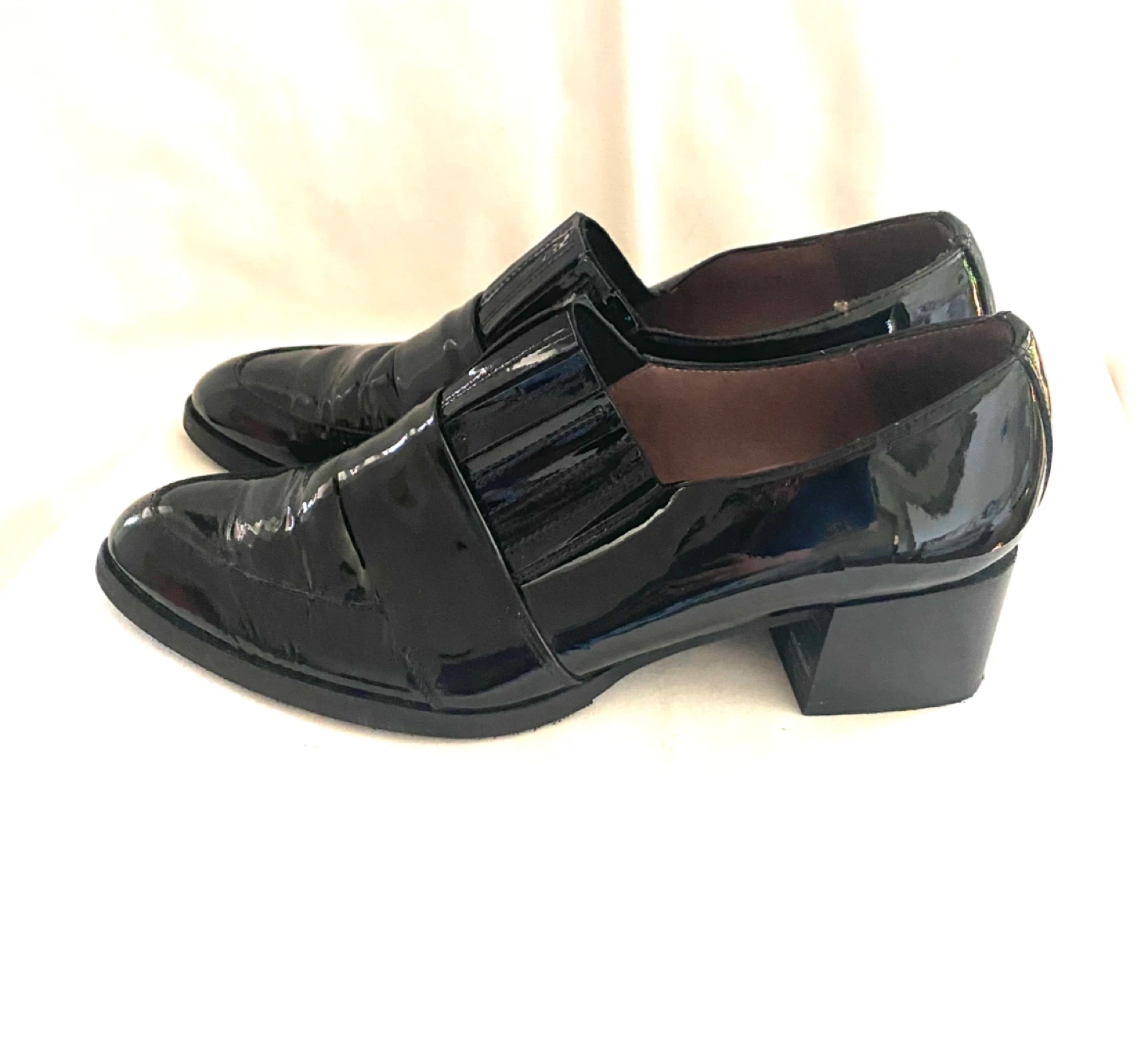 Wonders Black Patent Loafers, Size 8 - photo 2