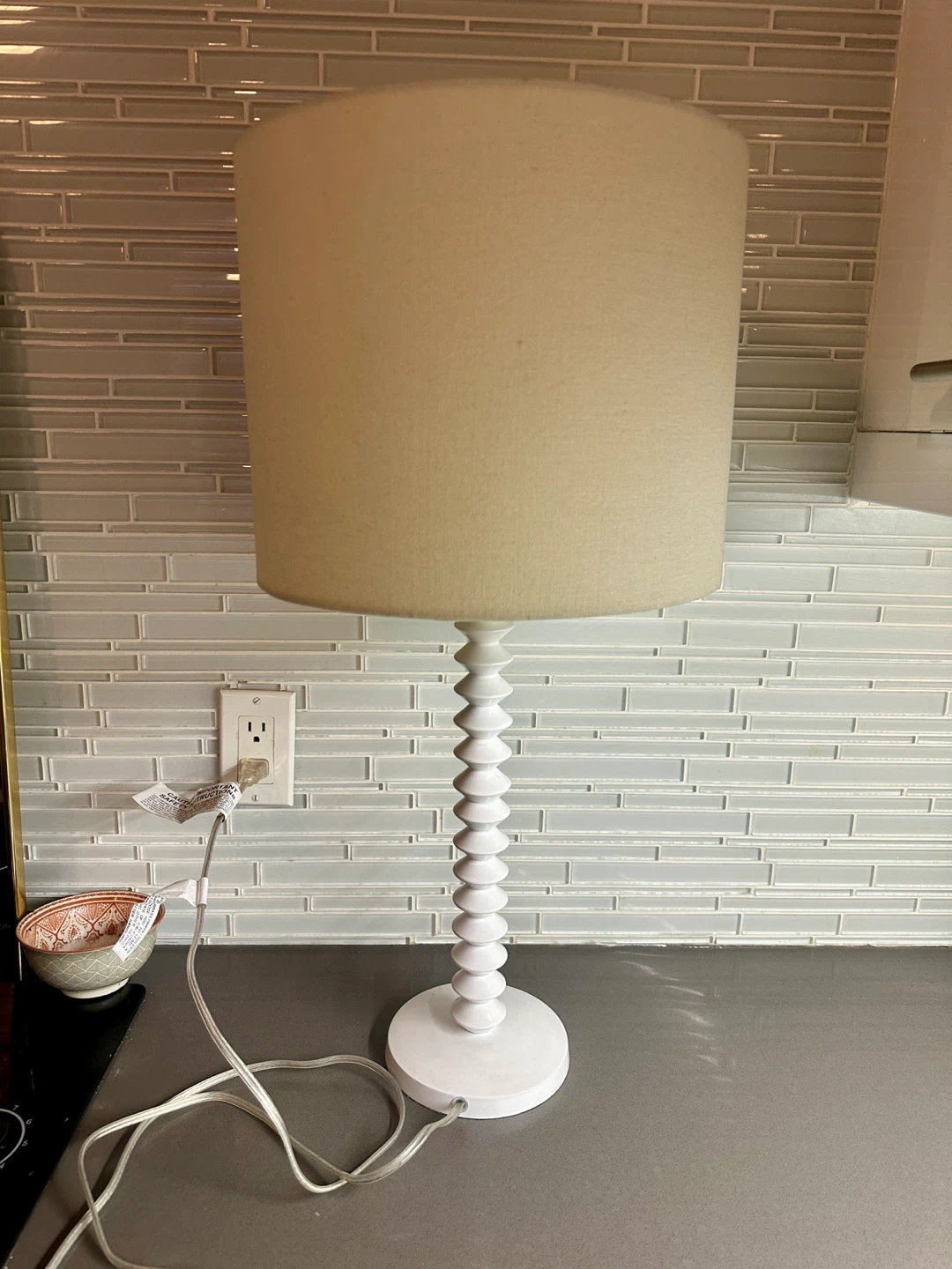 WEST ELM MODERN CONTEMPORARY WHITE TABLE LAMP MCM LIGHT - photo 2