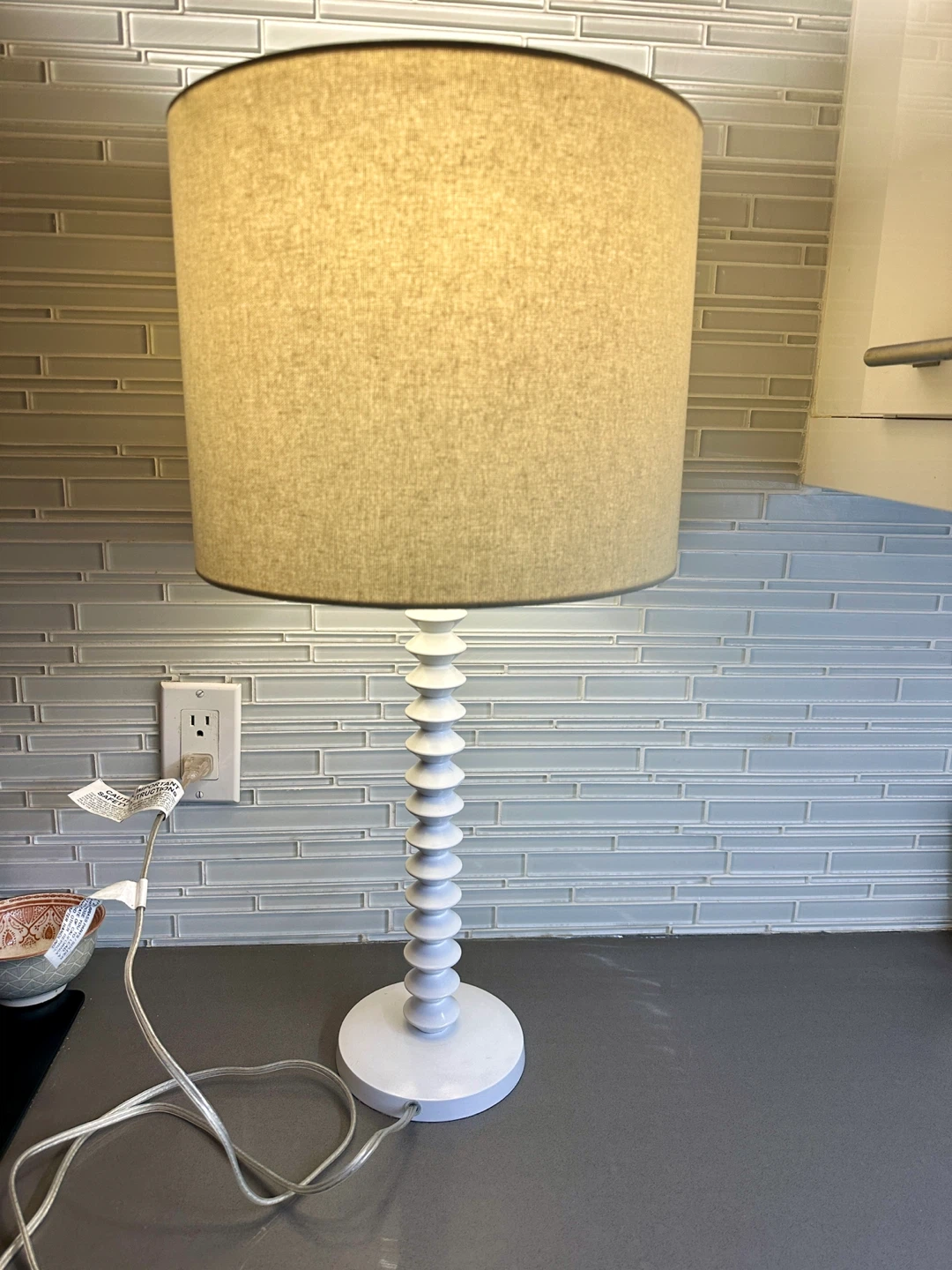 WEST ELM MODERN CONTEMPORARY WHITE TABLE LAMP MCM LIGHT