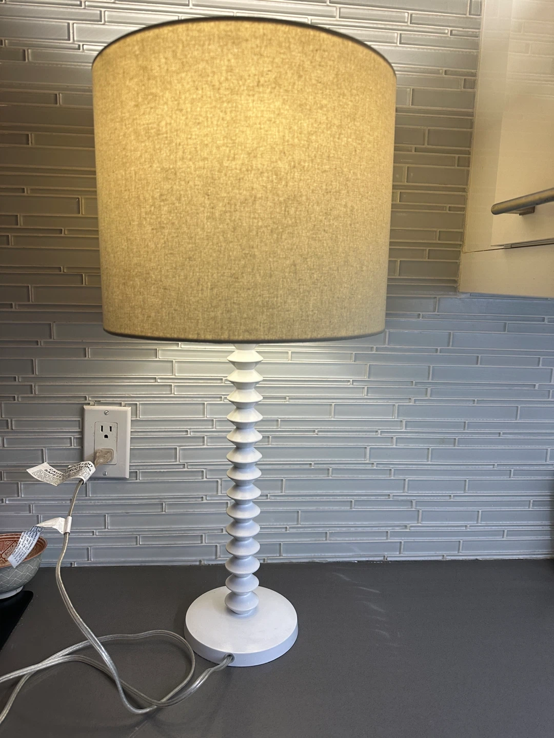 WEST ELM MODERN CONTEMPORARY WHITE TABLE LAMP MCM LIGHT - photo 4