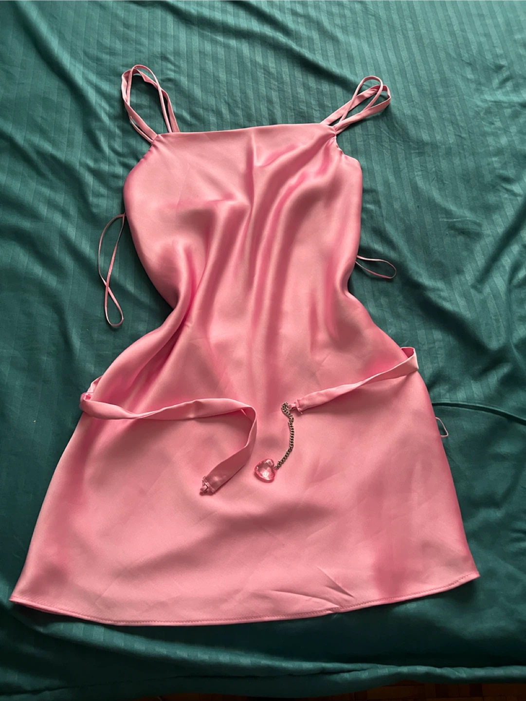Zara Pink Satin Mini Dress XS