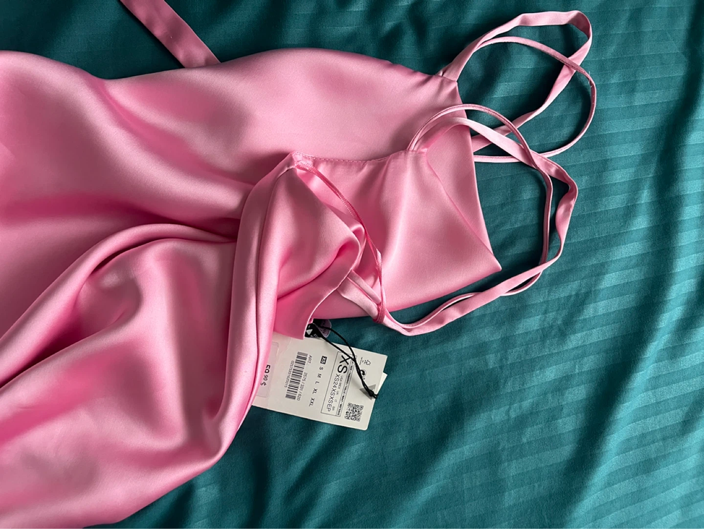 Zara Pink Satin Mini Dress XS - photo 2