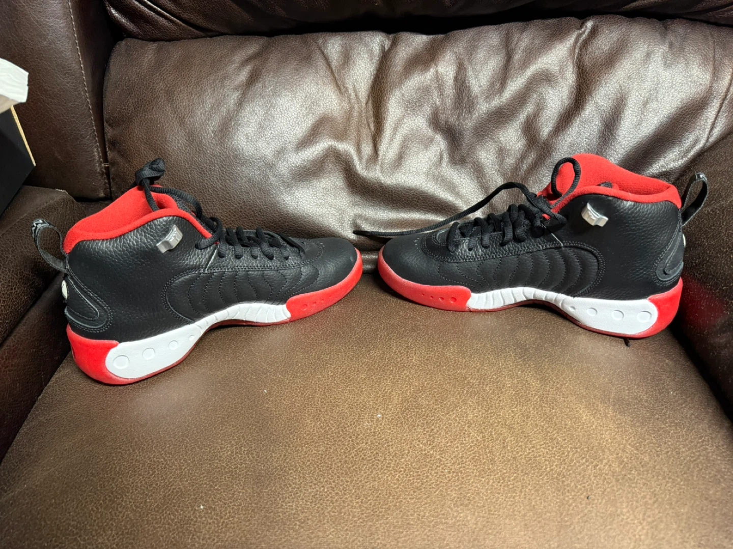 Air Jordan Pro Black Red Basketball Shoes - photo 3