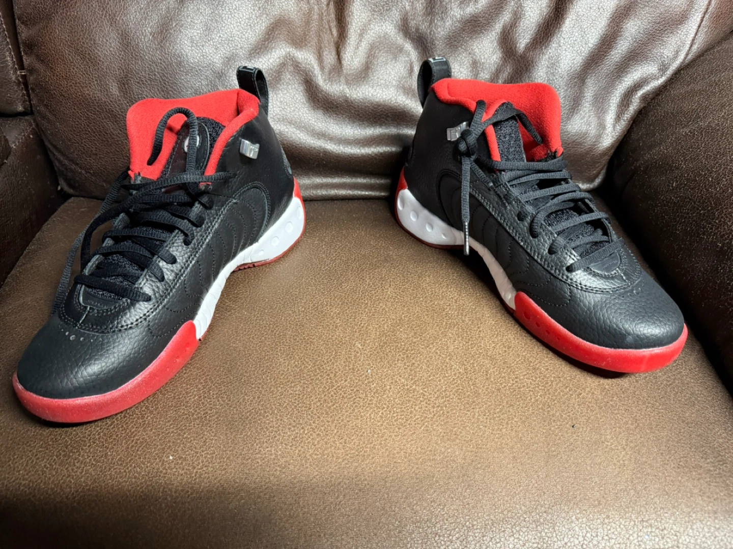 Air Jordan Pro Black Red Basketball Shoes - photo 2