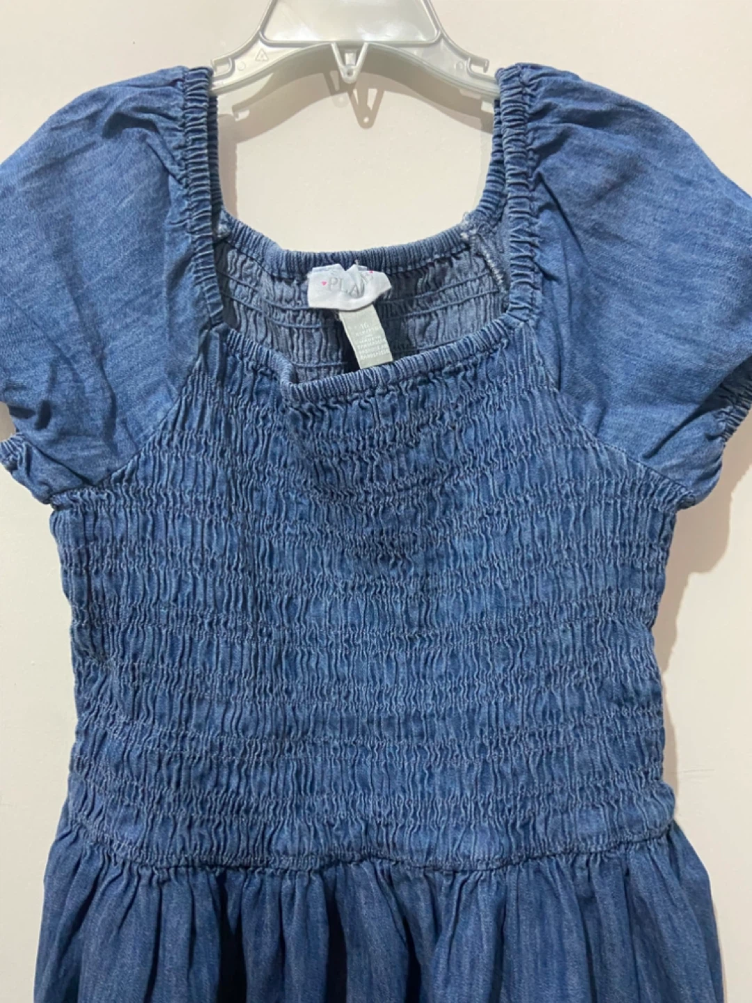 Blue Denim Smocked Dress - photo 2