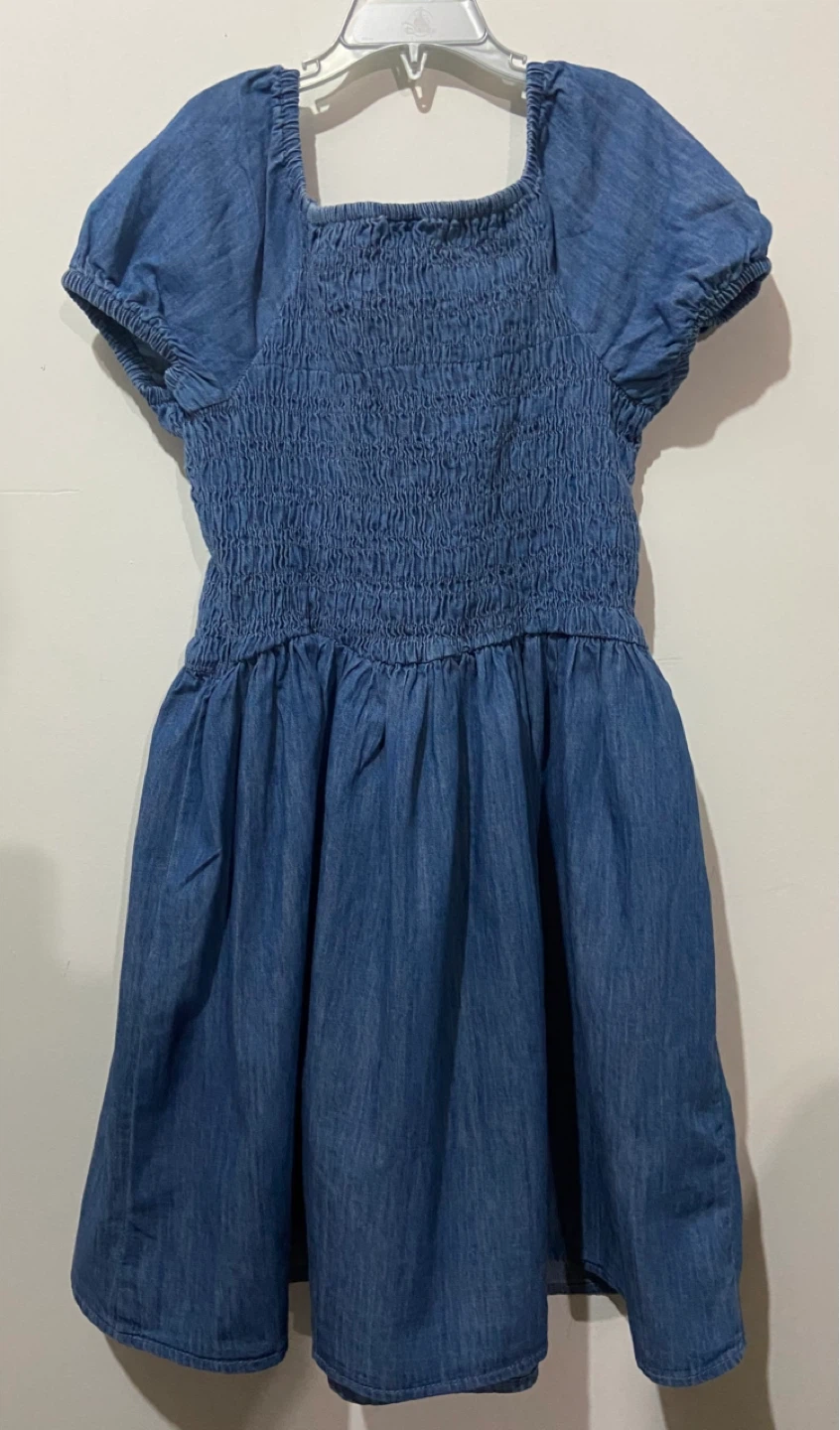 Blue Denim Smocked Dress - photo 5