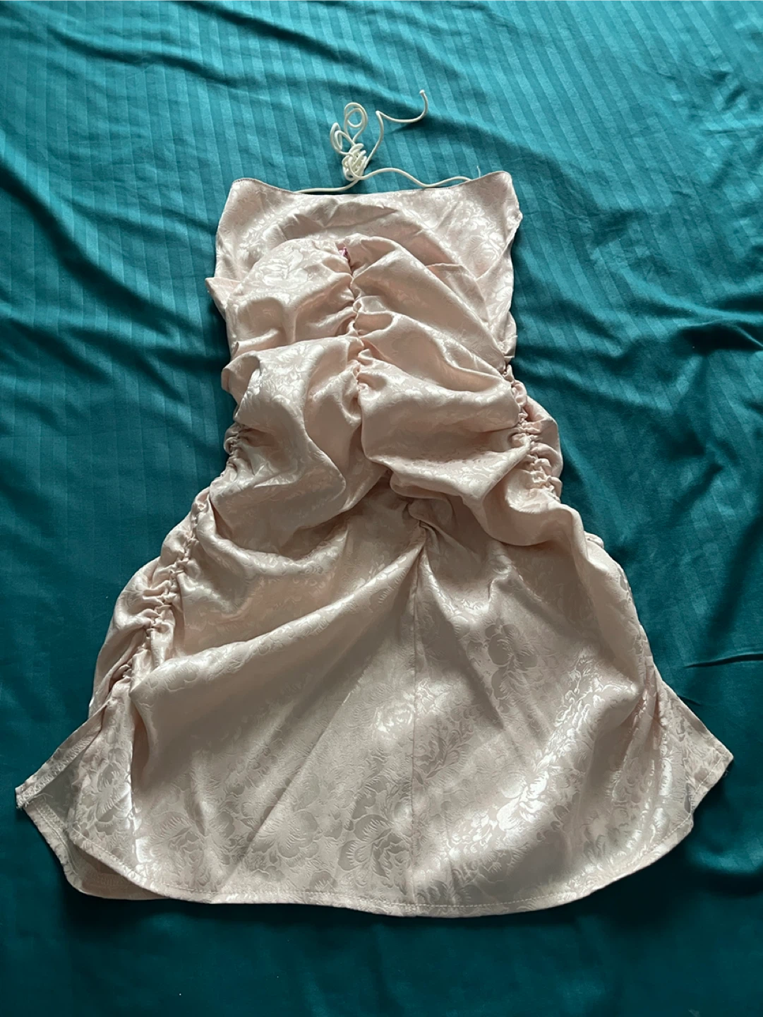 Pink Ruched Halter Dress - photo 2