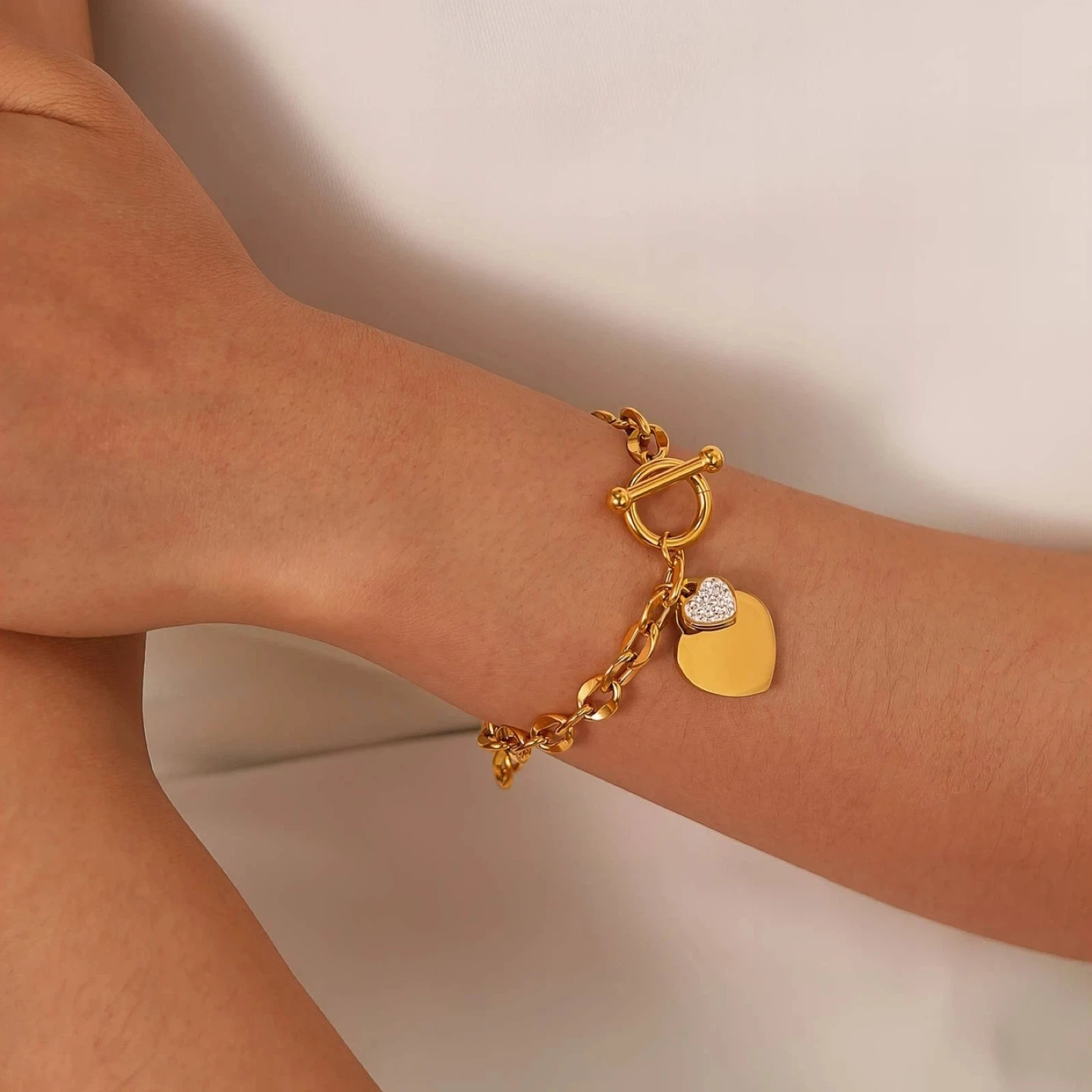 18K Gold Plated Stainless Steel Bracelet - photo 3