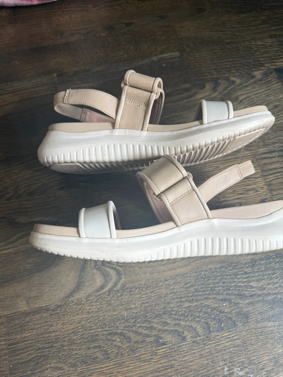 Cole Haan Women's Tan & White Platform Sandals