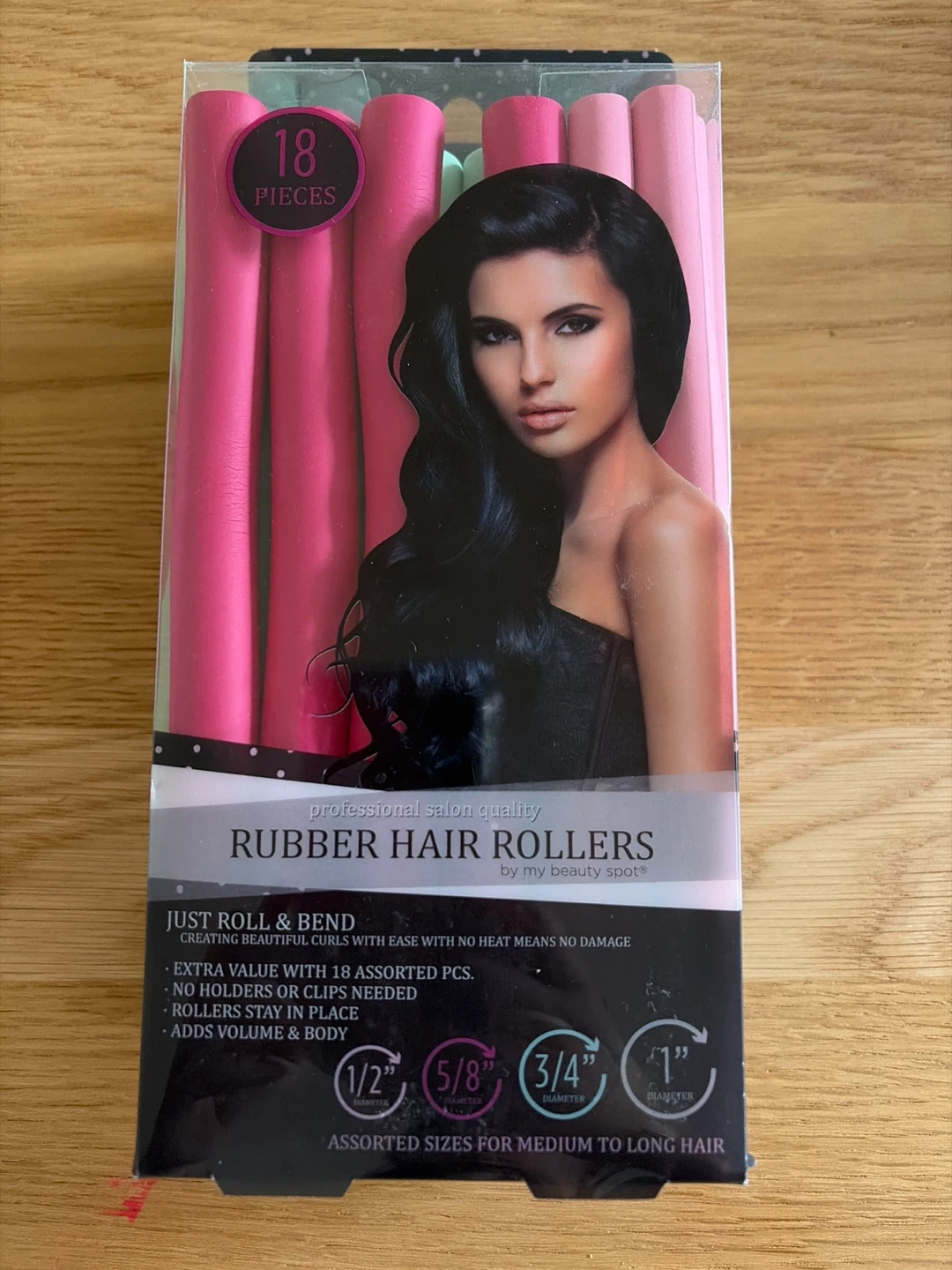 My Beauty Spot Rubber Hair Rollers - 18 Pieces 🌱