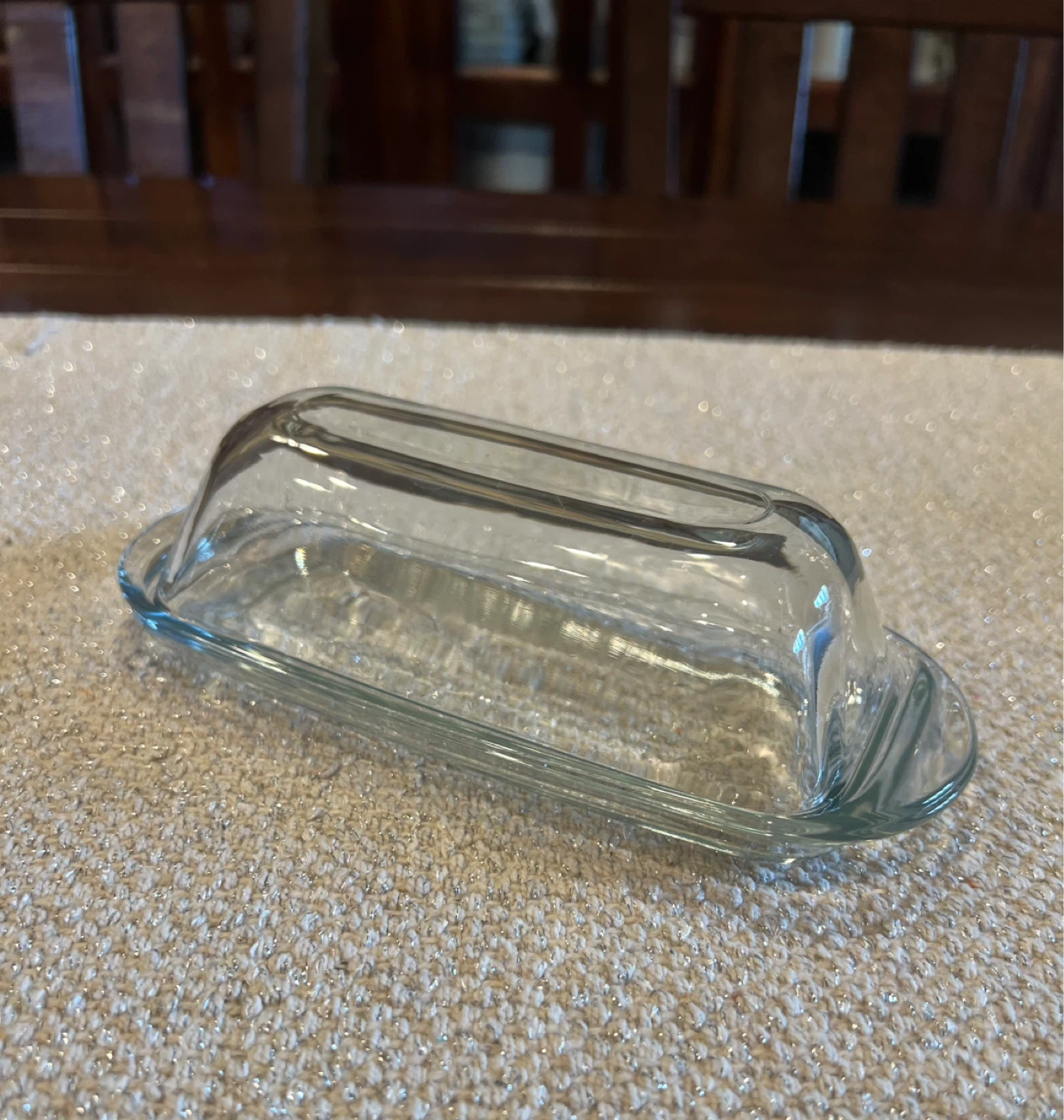 Vintage Glass Butter Dish