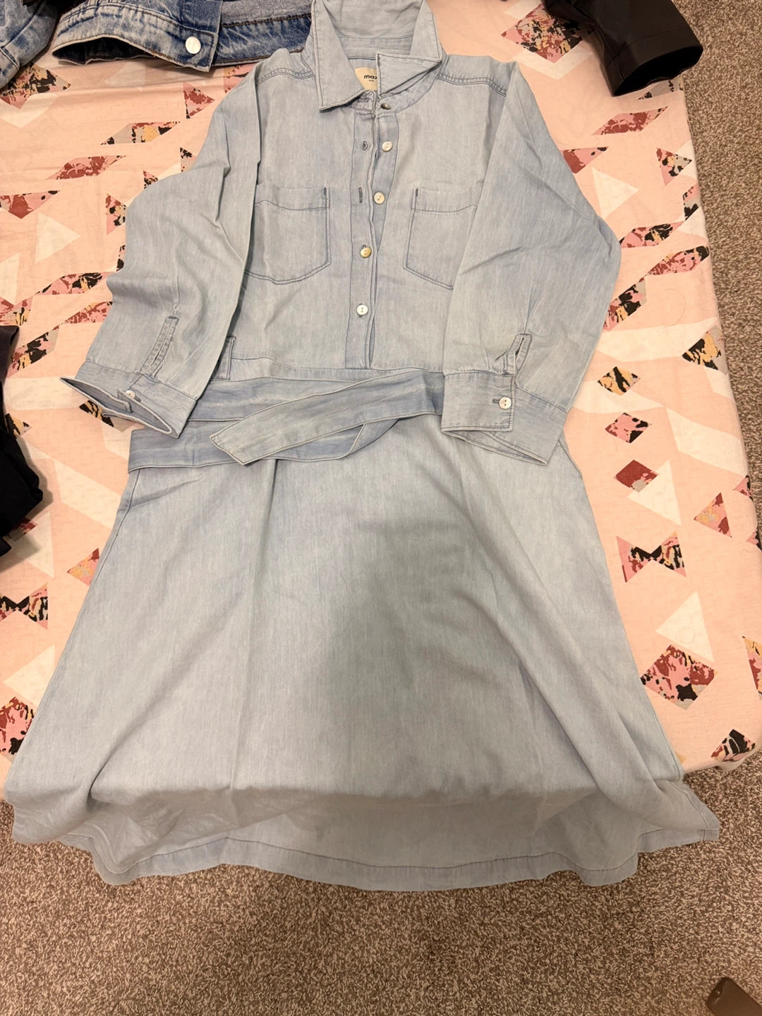 Denim Shirtdress with Belt