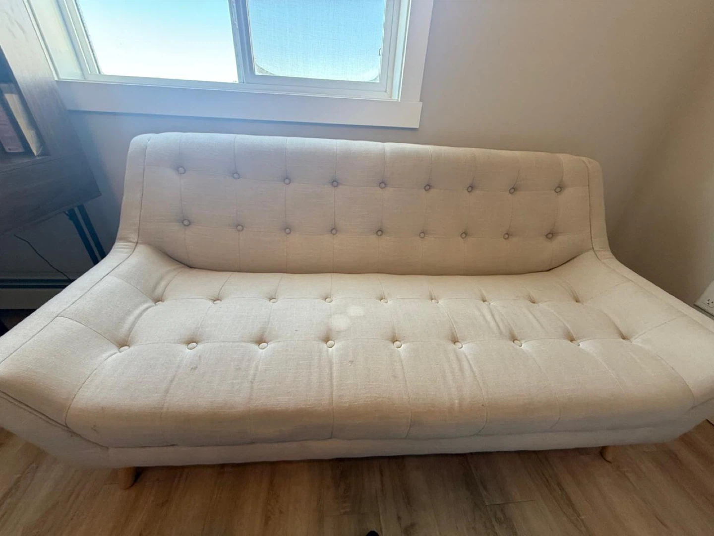 Beige Tufted Sofa
