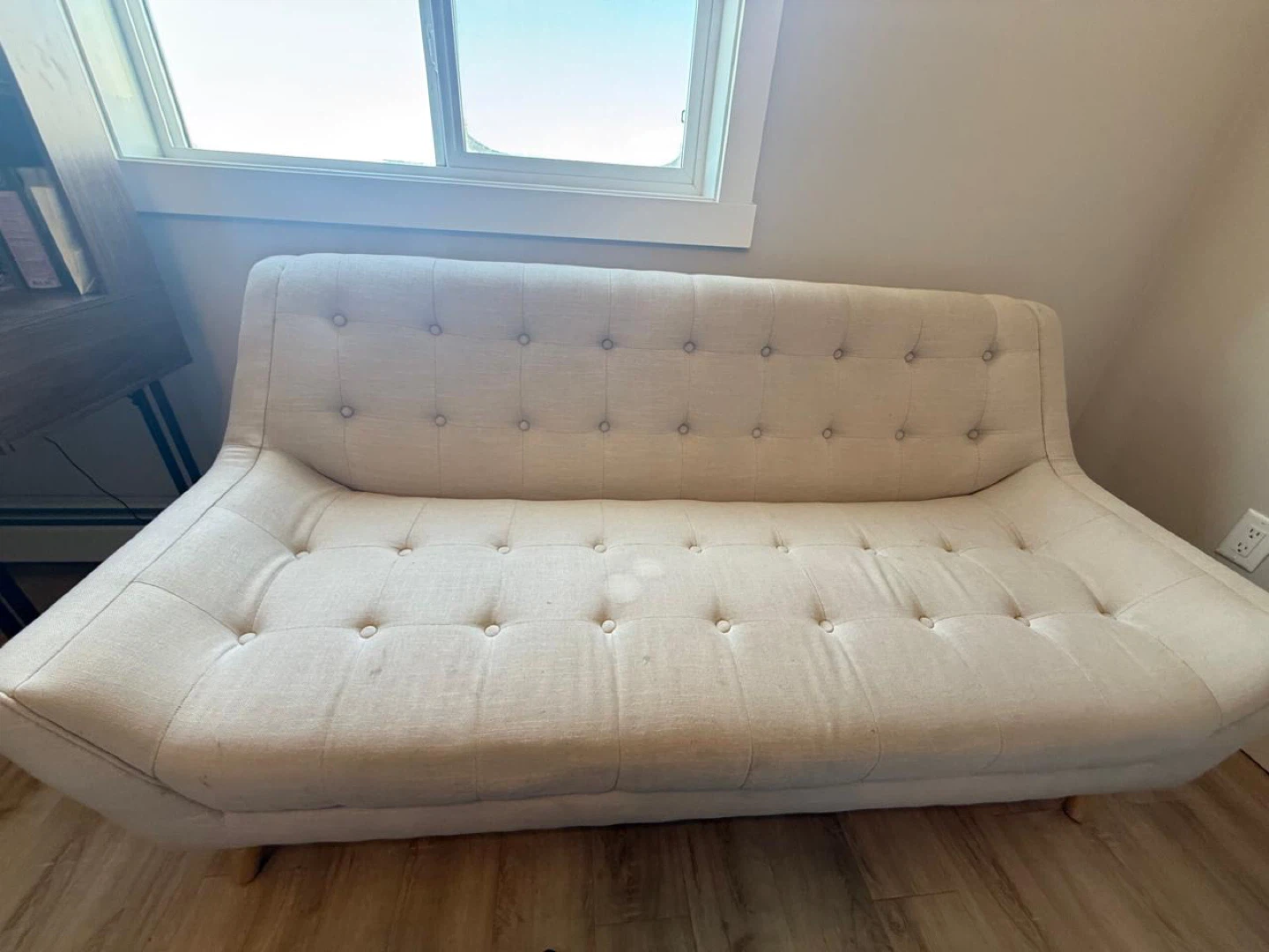 Beige Tufted Sofa - photo 3