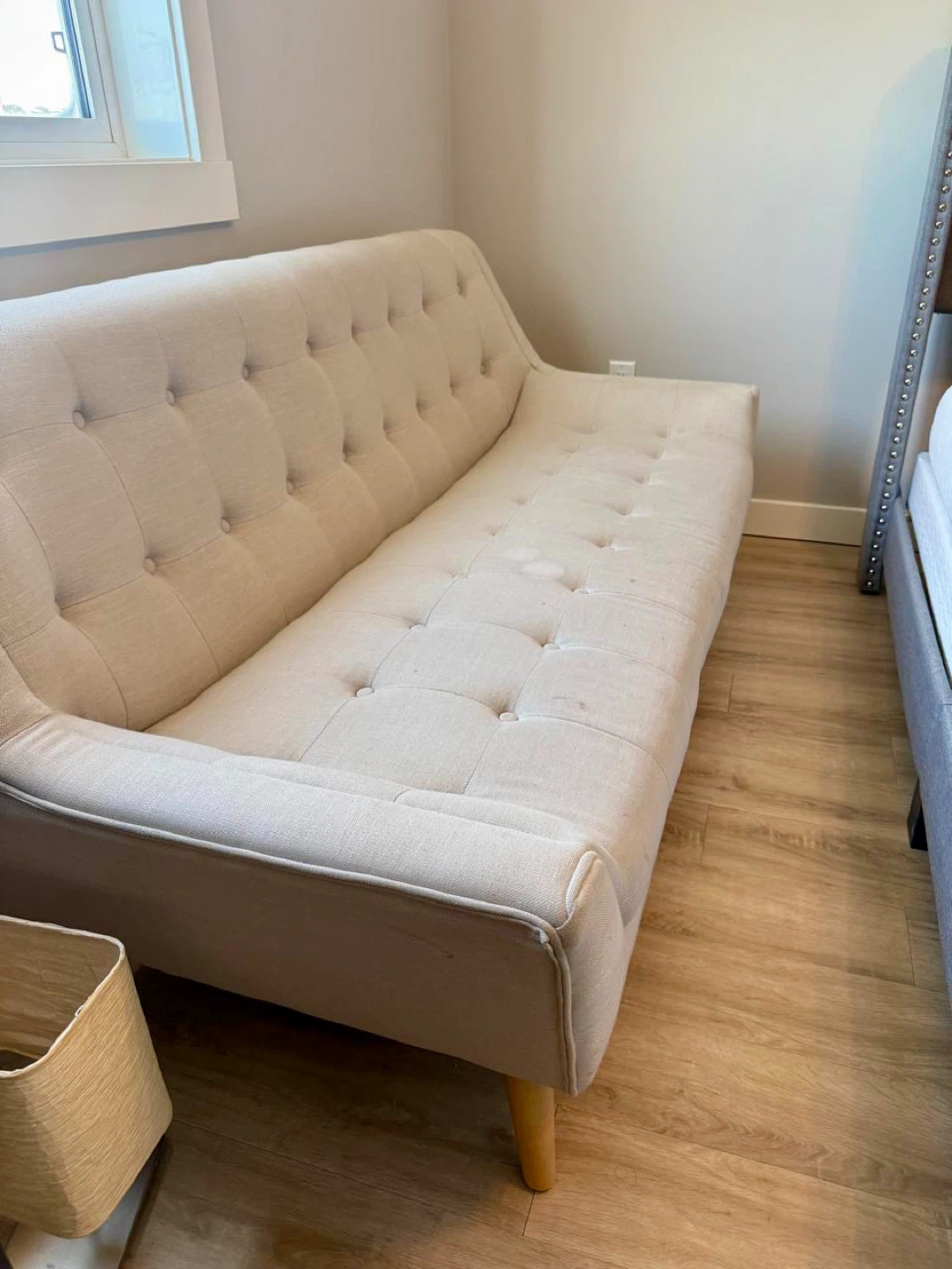 Beige Tufted Sofa - photo 2