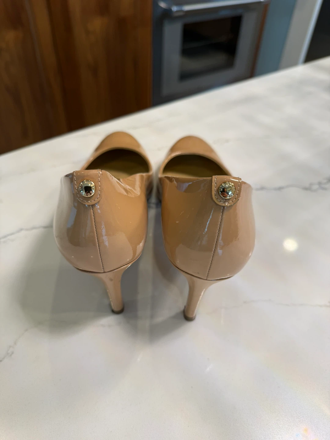 Michael Kors Patent Leather Heels - Nude - photo 3