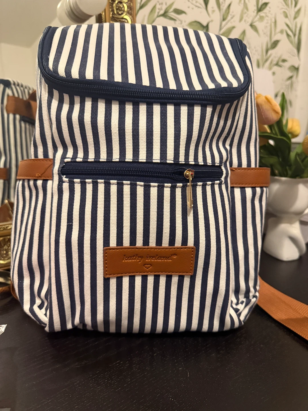 Kathy Ireland Striped Backpack