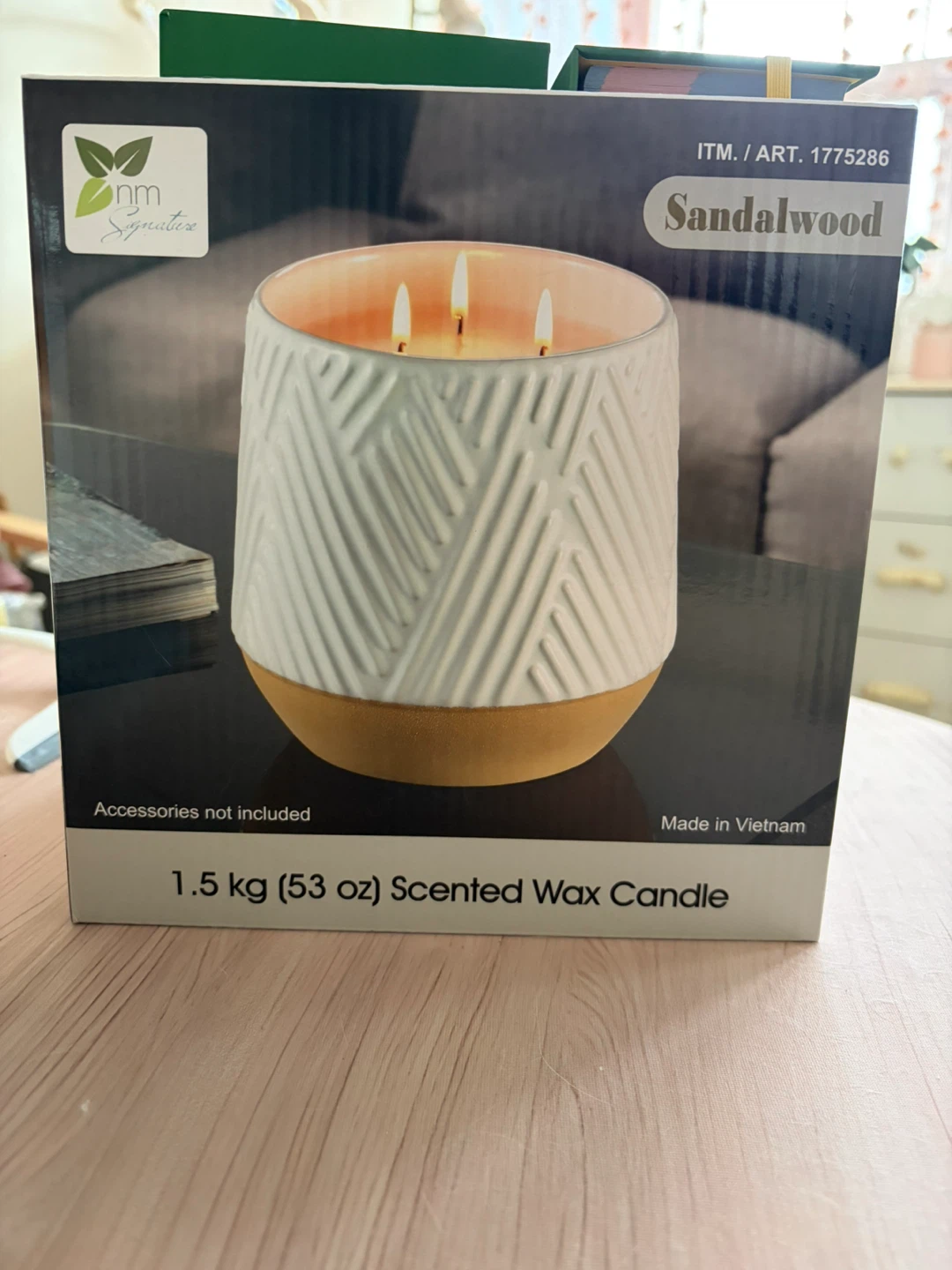 NM Signature Sandalwood Scented Wax Candle