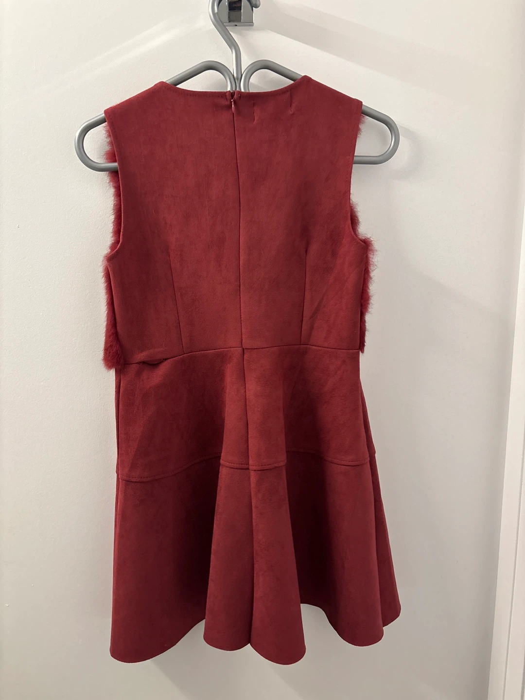 Velvet & Faux Fur Sleeveless Dress - photo 2