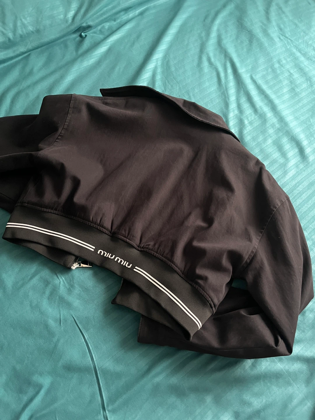 Miu Miu Black Cropped Jacket - photo 2