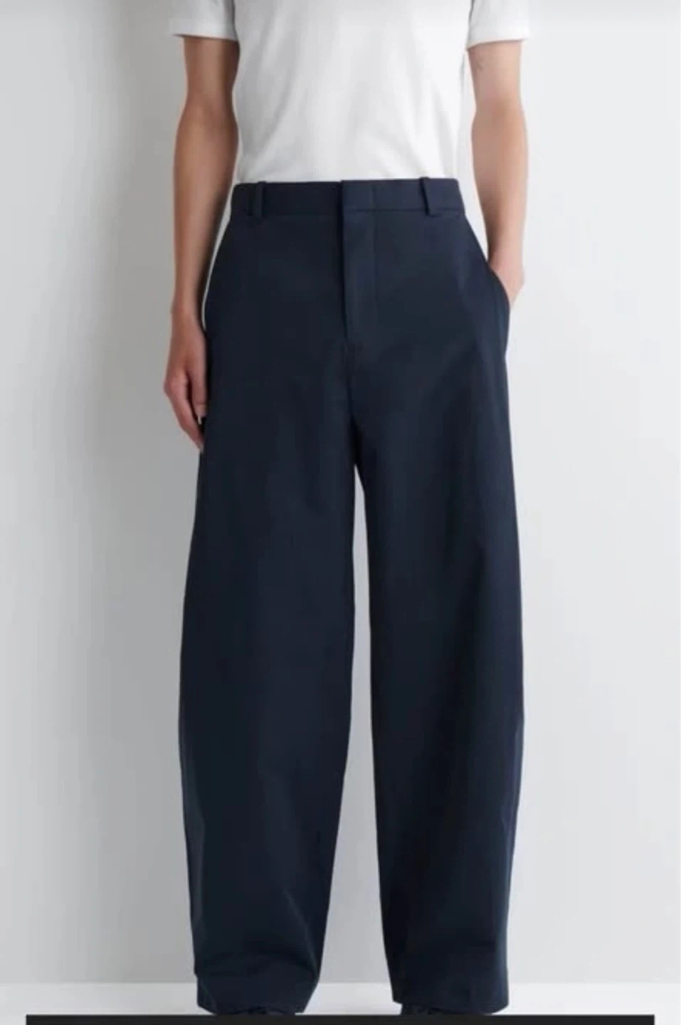 COS Navy Blue Wide Leg Trousers