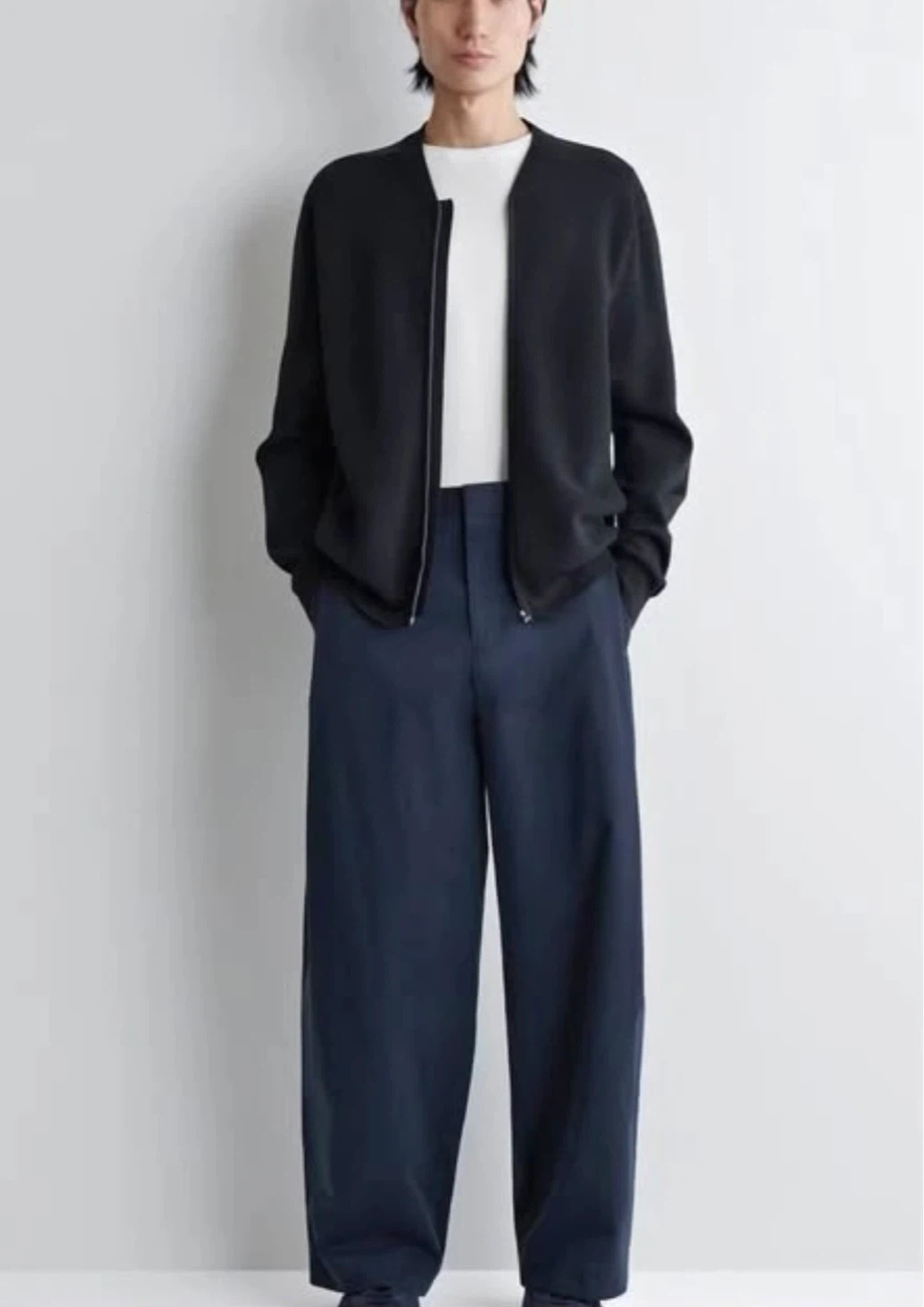 COS Navy Blue Wide Leg Trousers - photo 2
