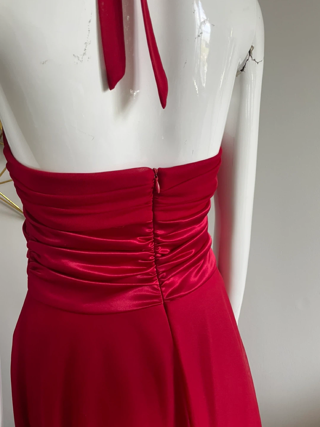 Red Halter Neck Dress - photo 4