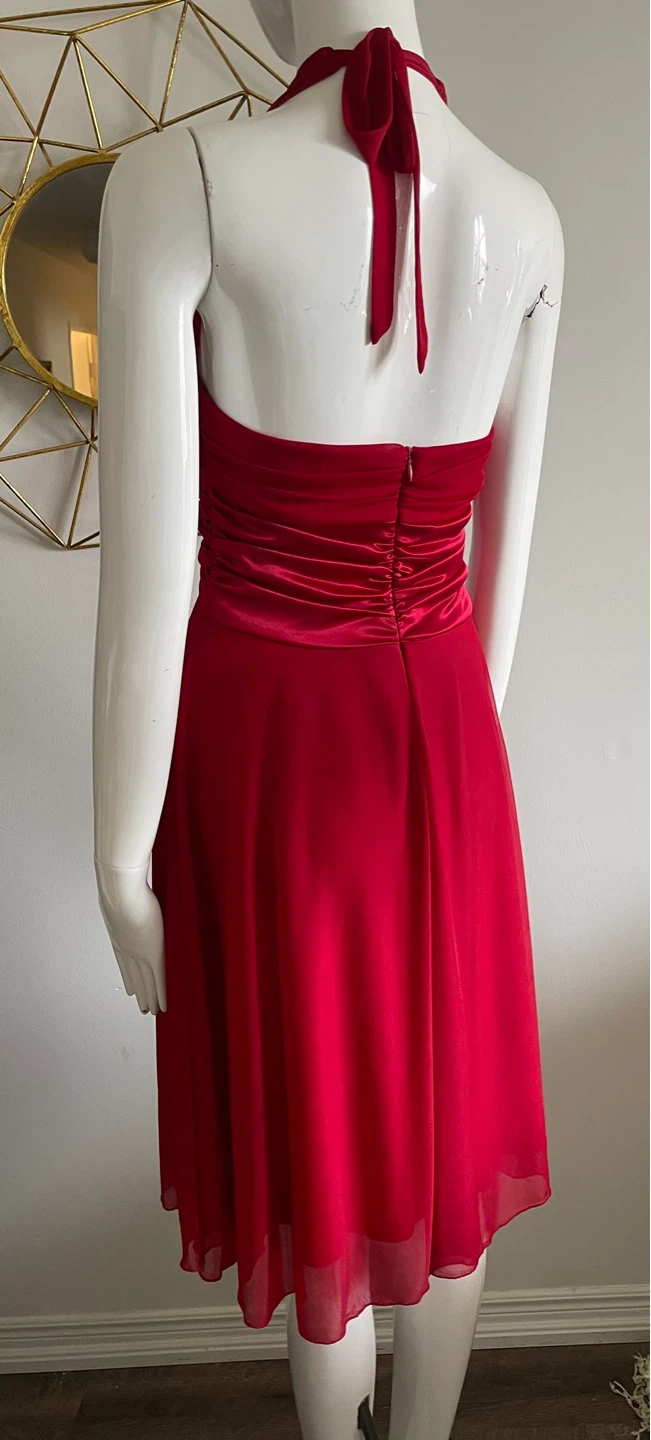 Red Halter Neck Dress - photo 3
