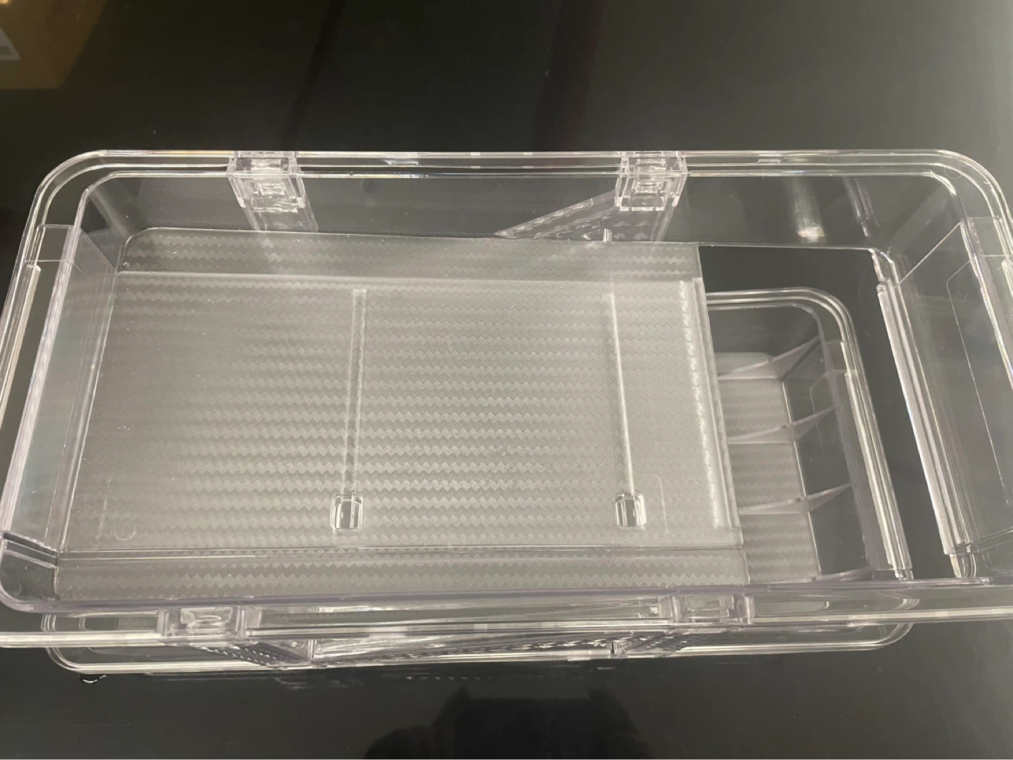 New Clear Plastic Storage Organizer Tray with Compartments - photo 5